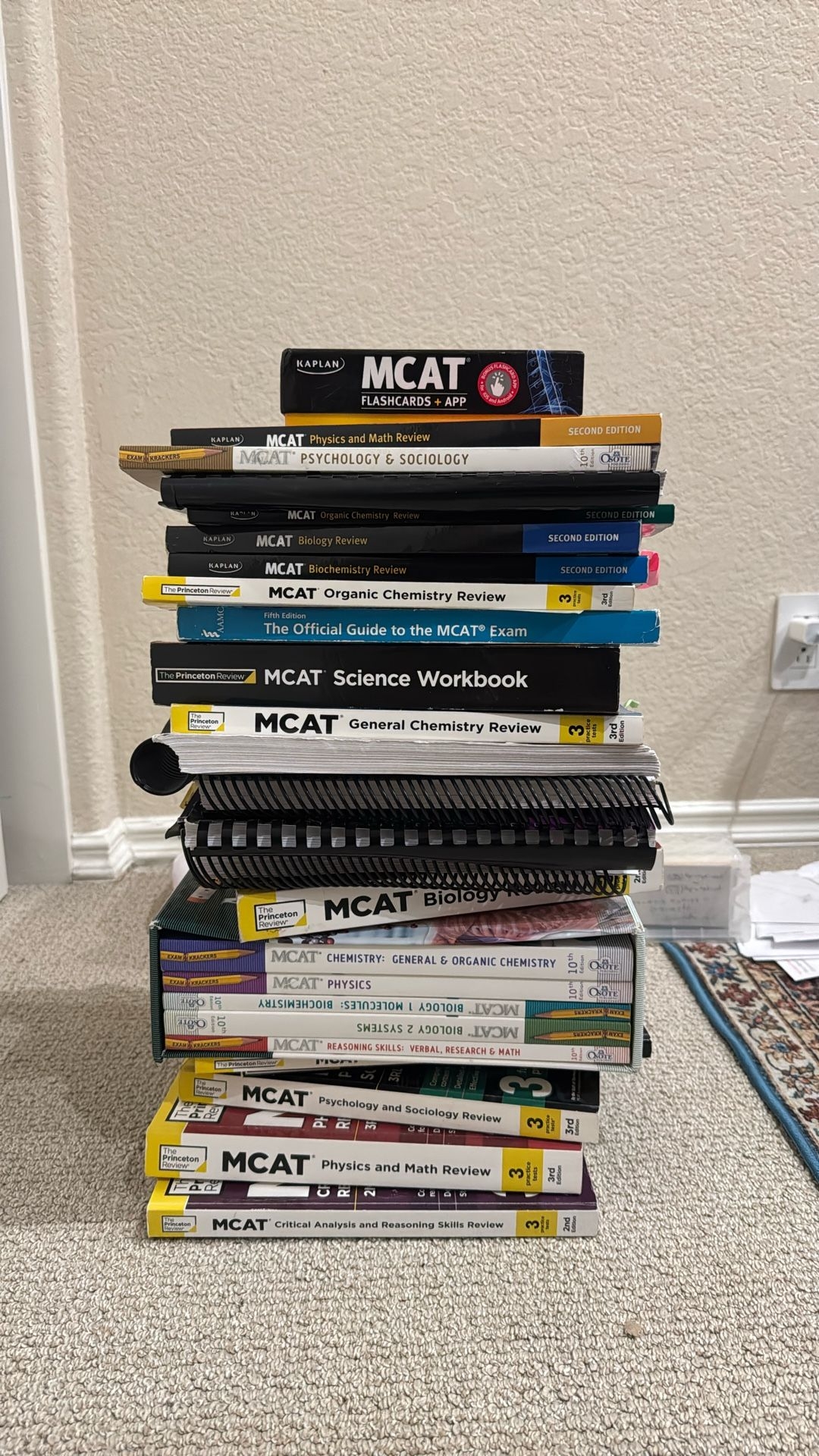 MCAT MEGA BUNDLE Kaplan Princeton Review Examkrackers Flashcards Official AAMC 275 OBO