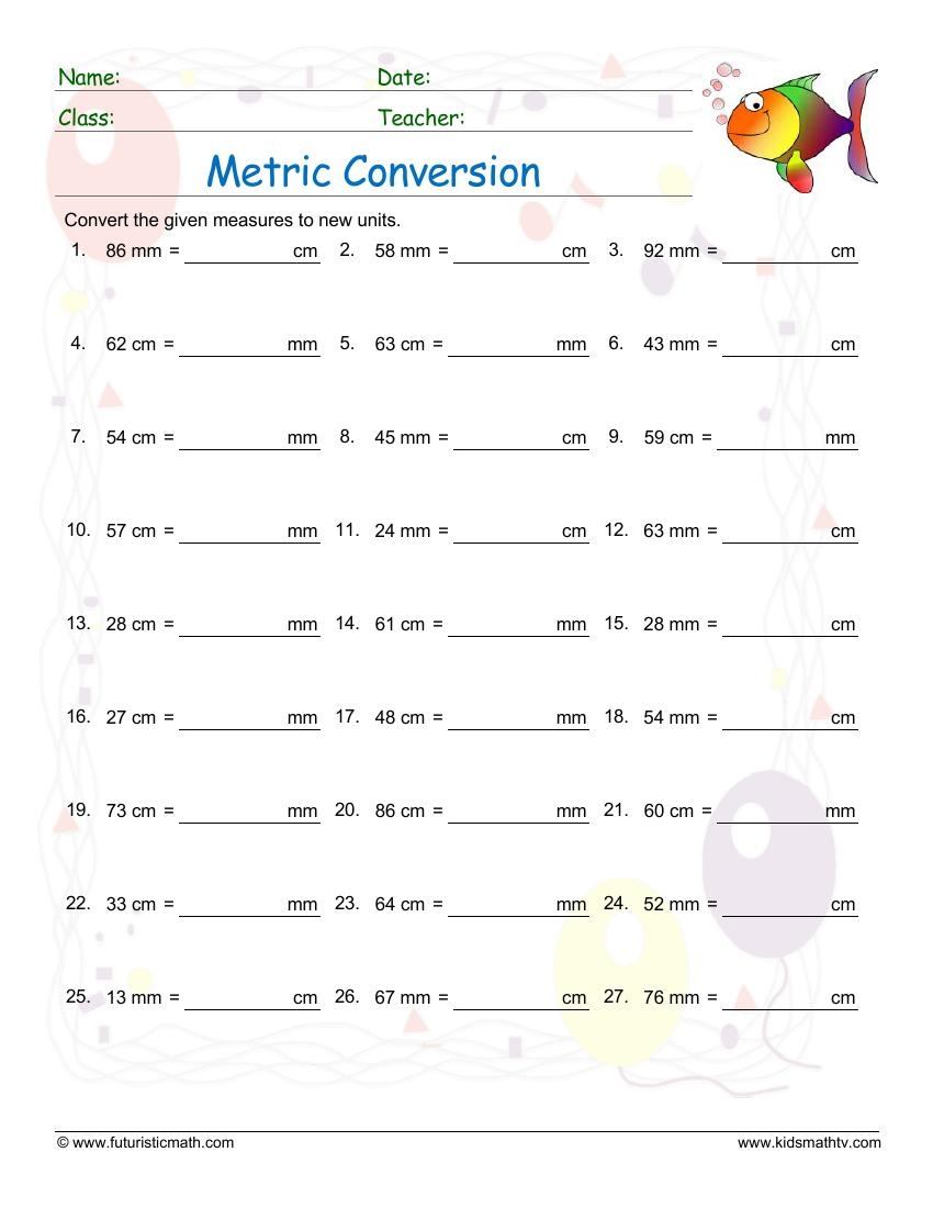 measuring units worksheet