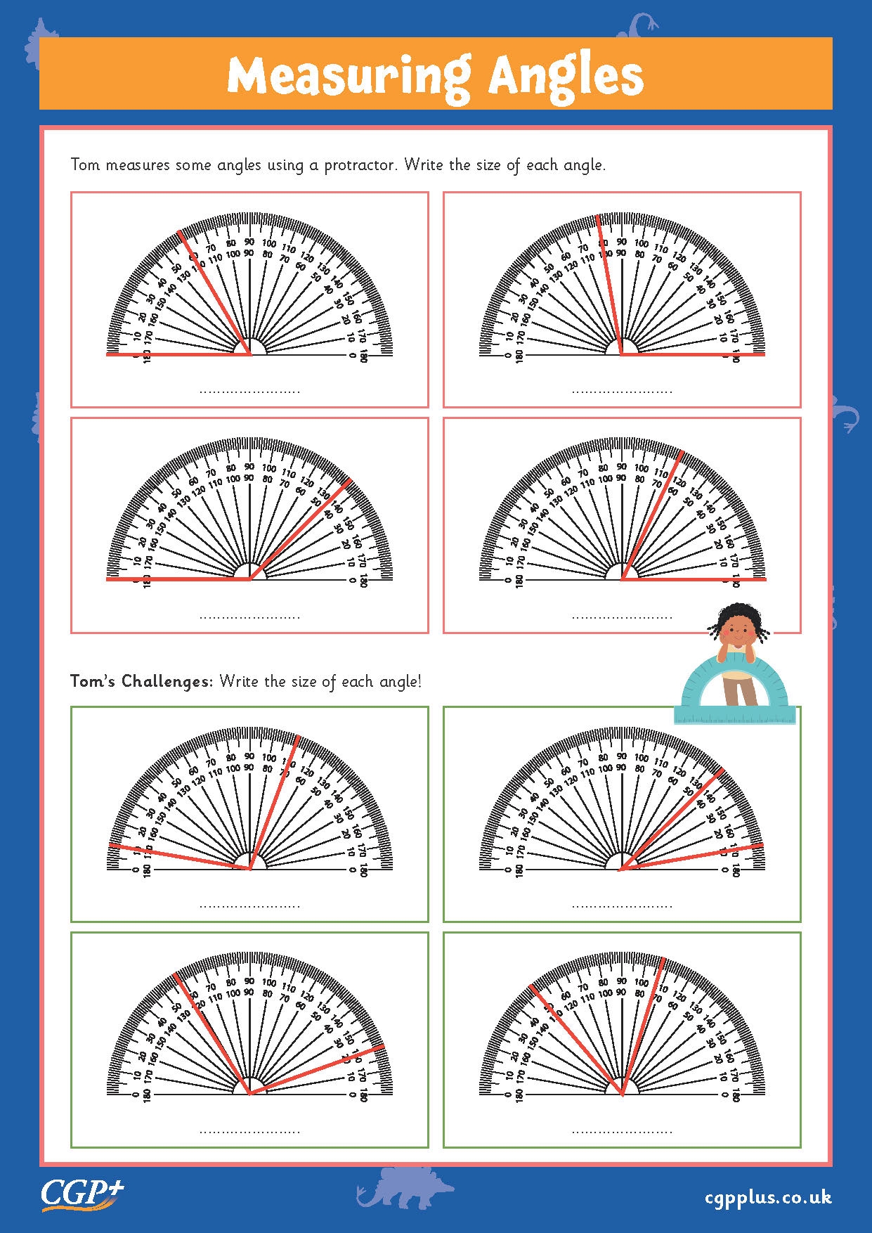 Measuring Angles Challenge Year 6 CGP Plus Worksheets Library