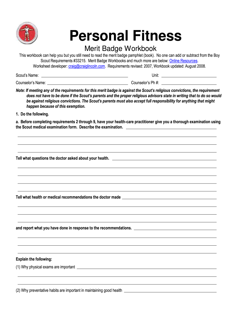 Merit Badge Worksheets Fill Out amp Sign Online DocHub Worksheets Library