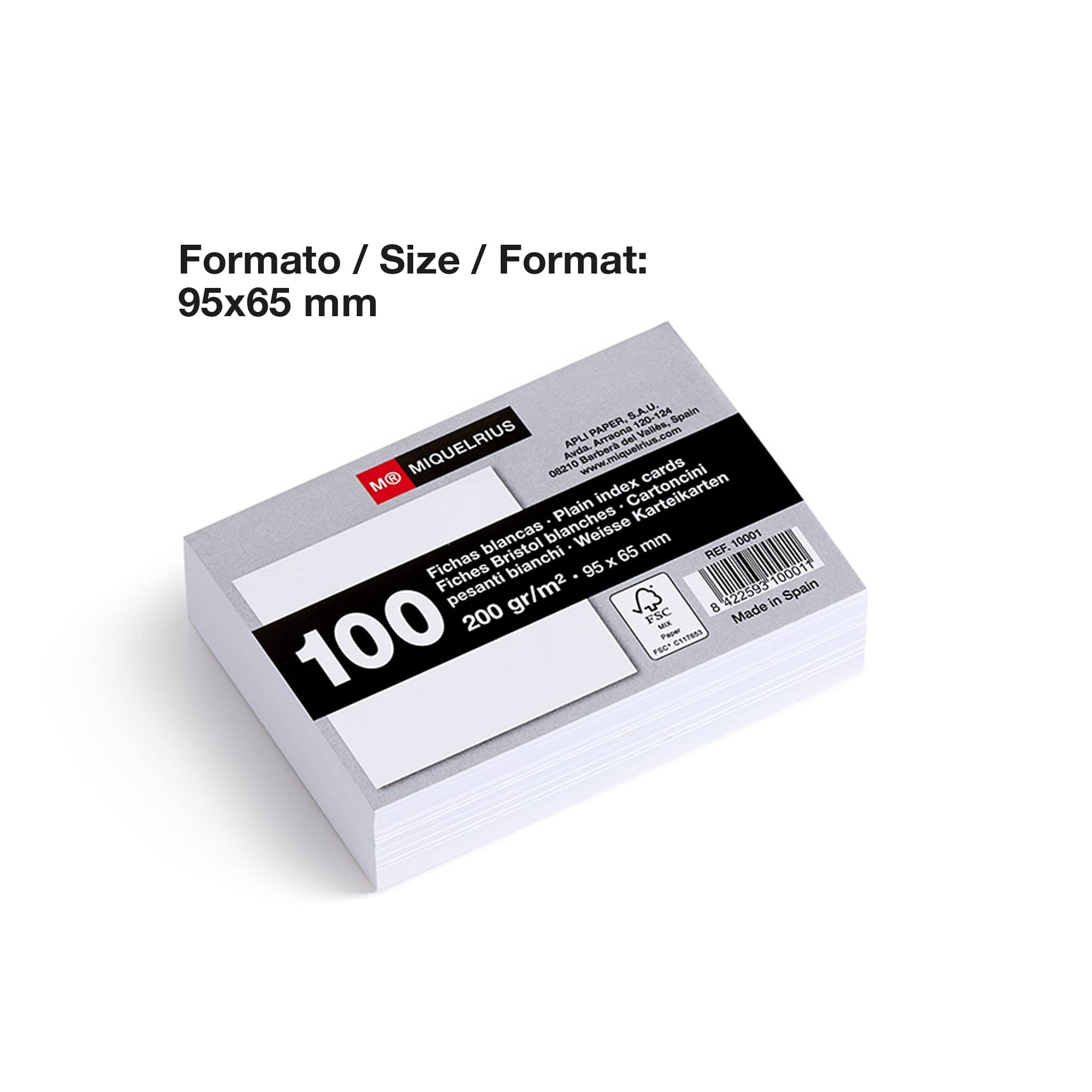 Miquelrius Index Cards 100 Smooth Note Cards Flashcards Size 65 X 95 Mm 200gsm Offset Card Paper Amazon de Business Industry Science