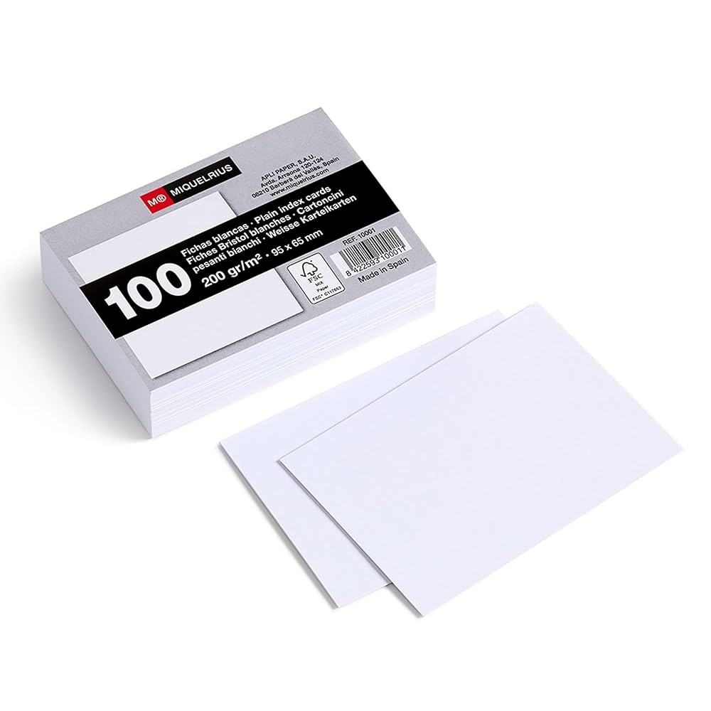 size of flashcards