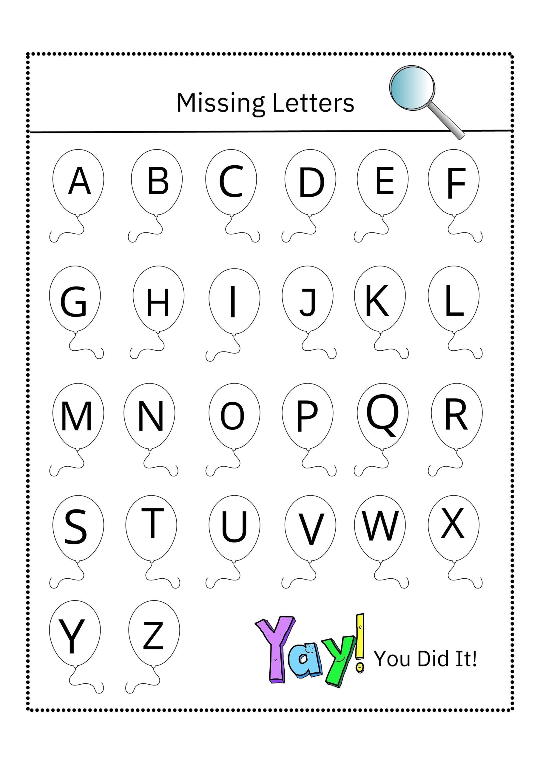 Missing Letter Worksheets Activity Pages Alphabet Letters Printables Instant Download Home Schooling Handwriting Practice Etsy