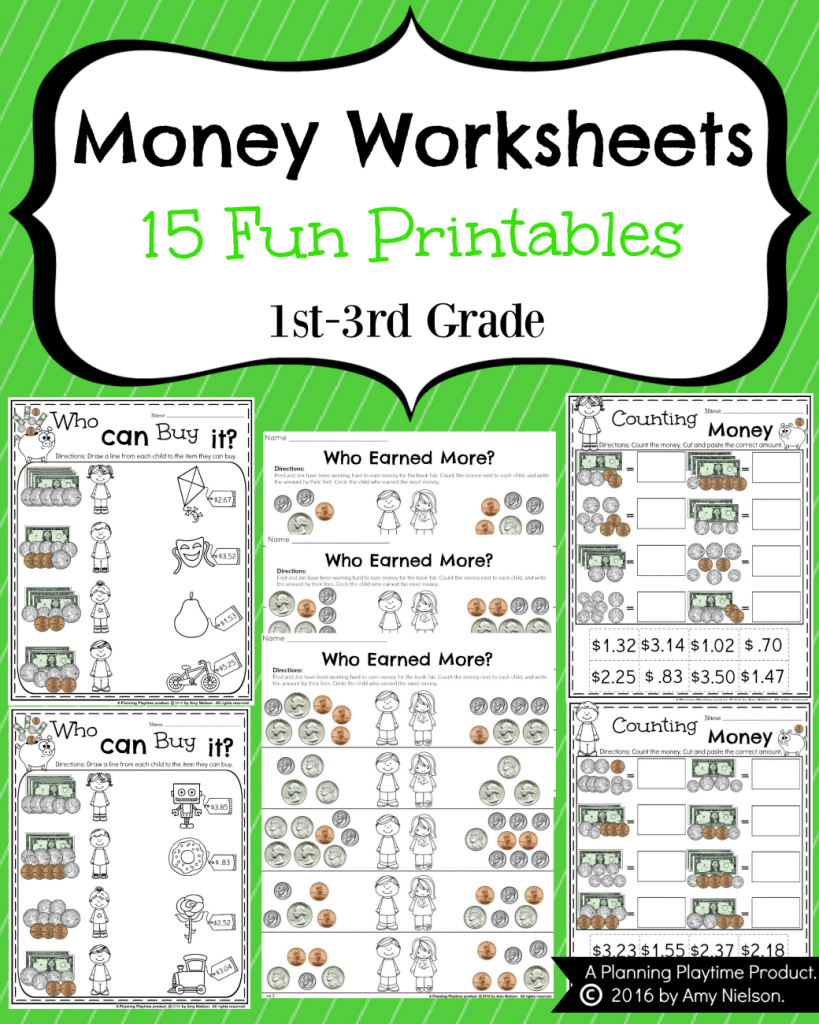 money worksheets for 2nd graders