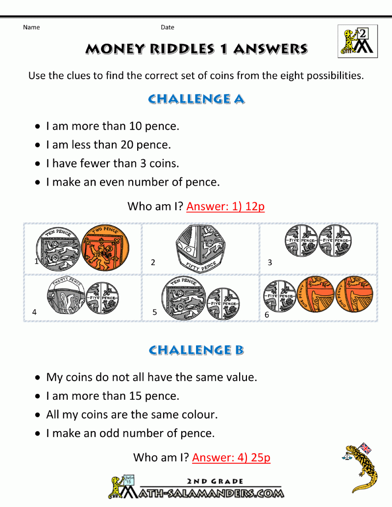 math worksheets with riddles