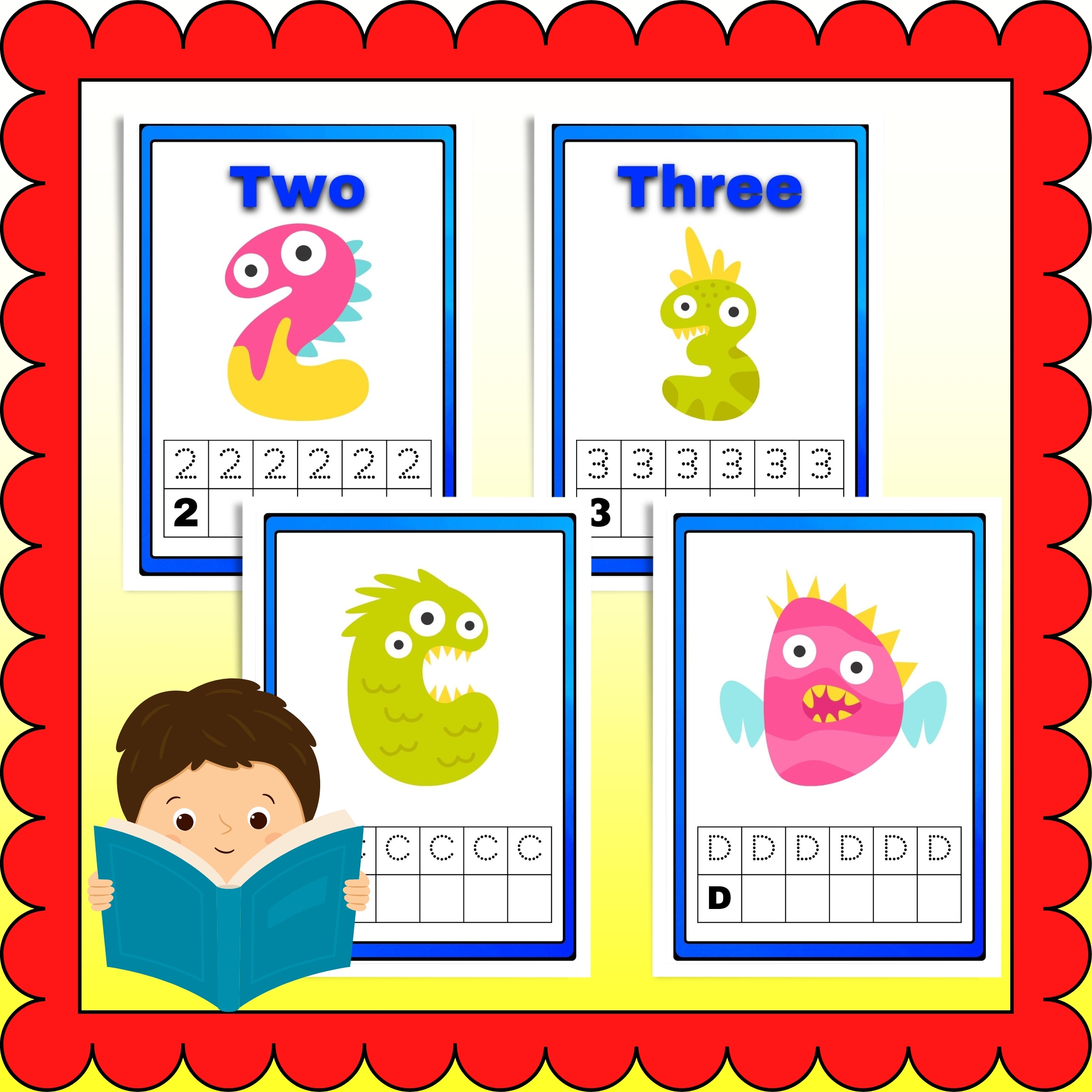 Monster Number And Letter Flashcards Made By Teachers