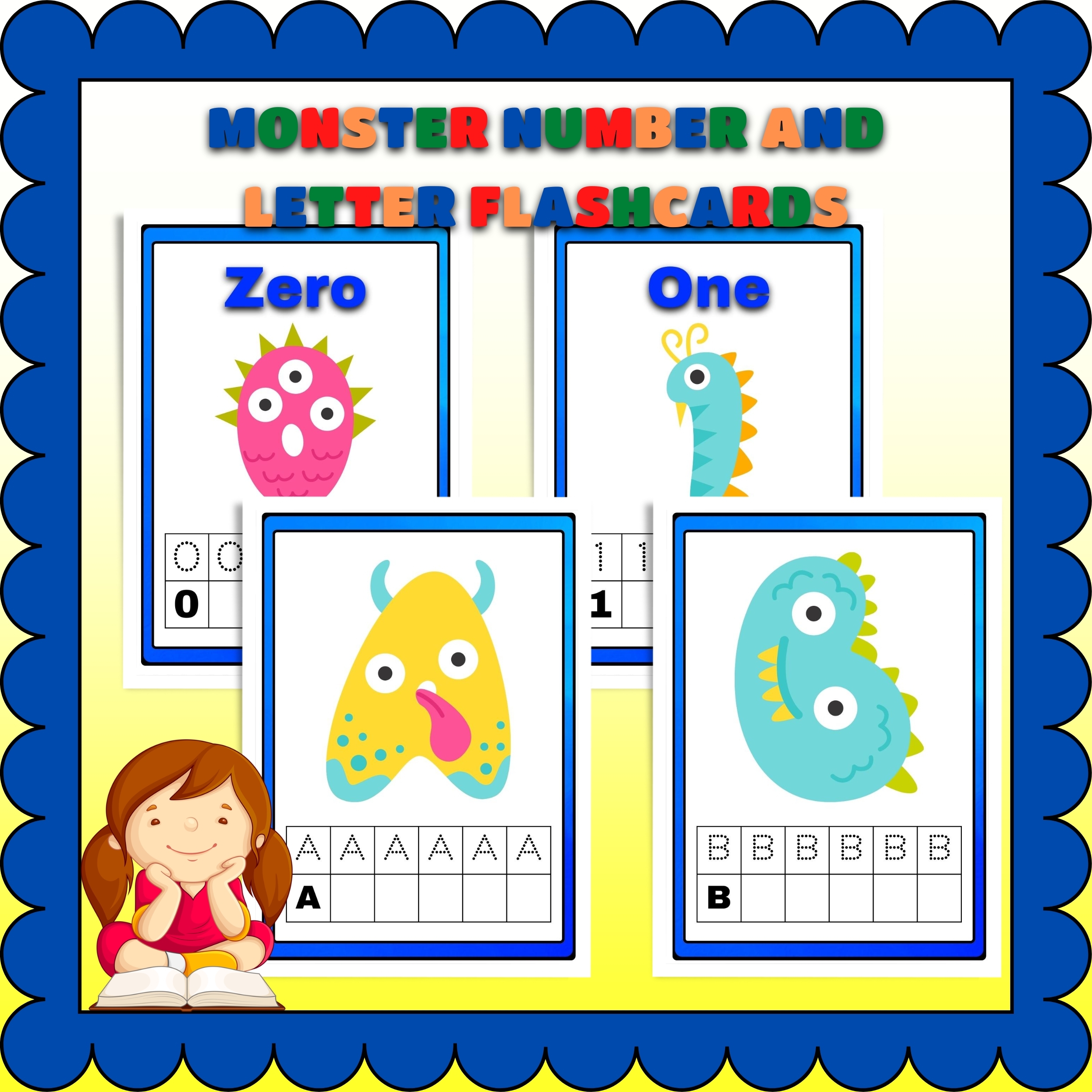 Monster Number And Letter Flashcards Made By Teachers