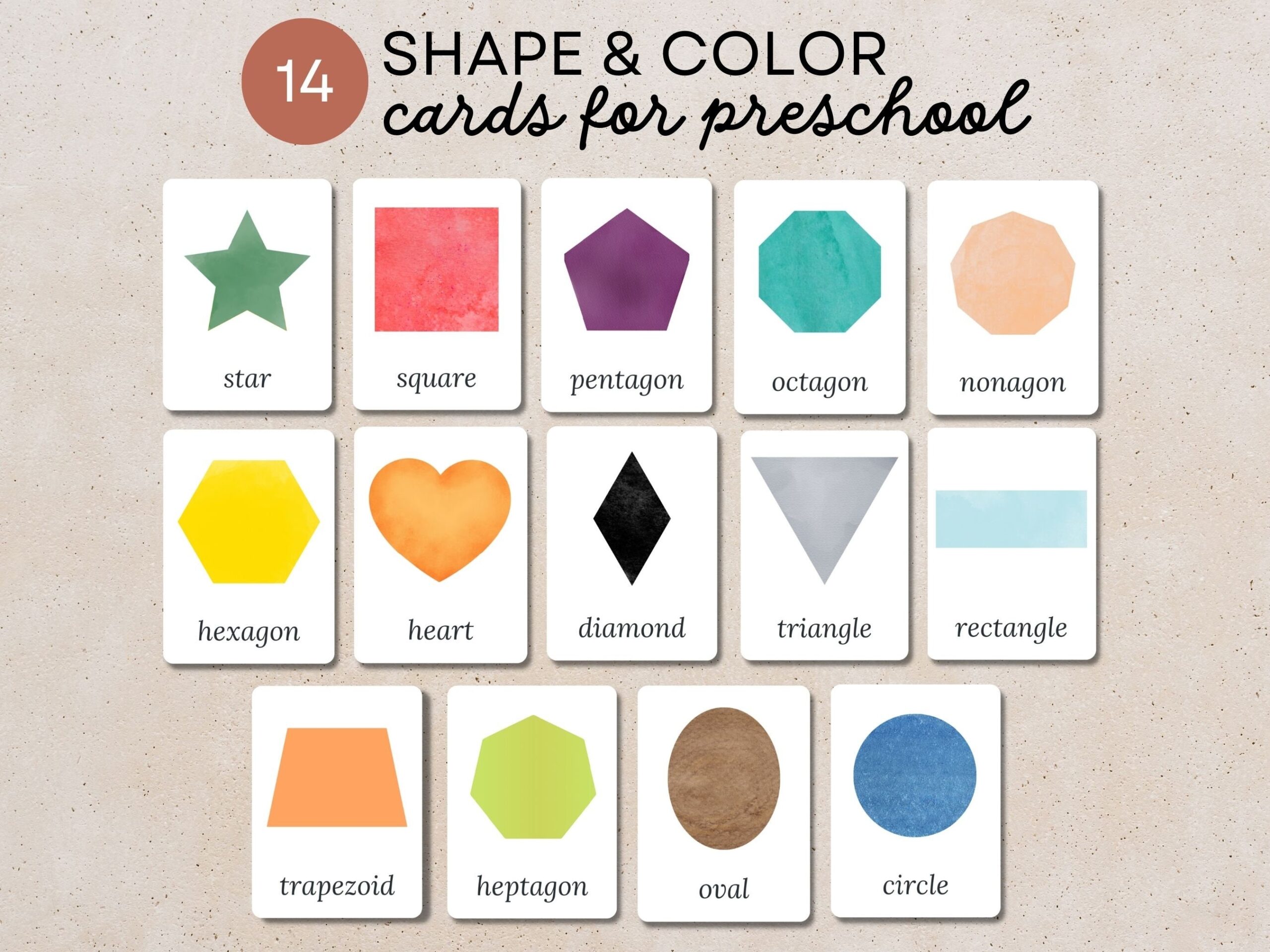 Montessori Shapes Flashcards For Toddler 3 Part Card Printable Preschool Matching Game Kid Learning Shape Activity Homeschool 2 Year Old Etsy