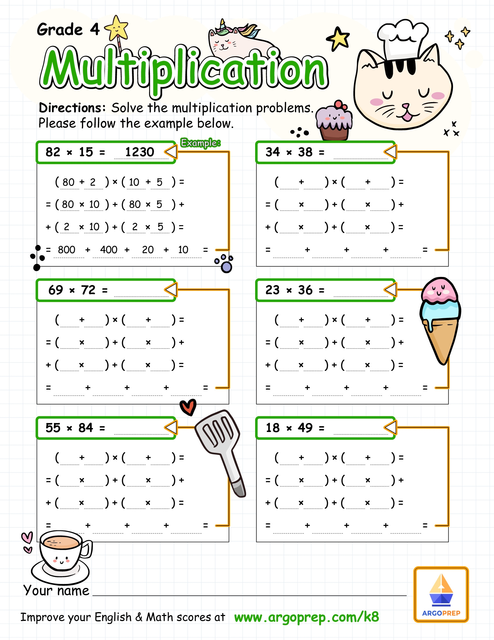 Multi Digit Addition Worksheets 4th Grade ArgoPrep