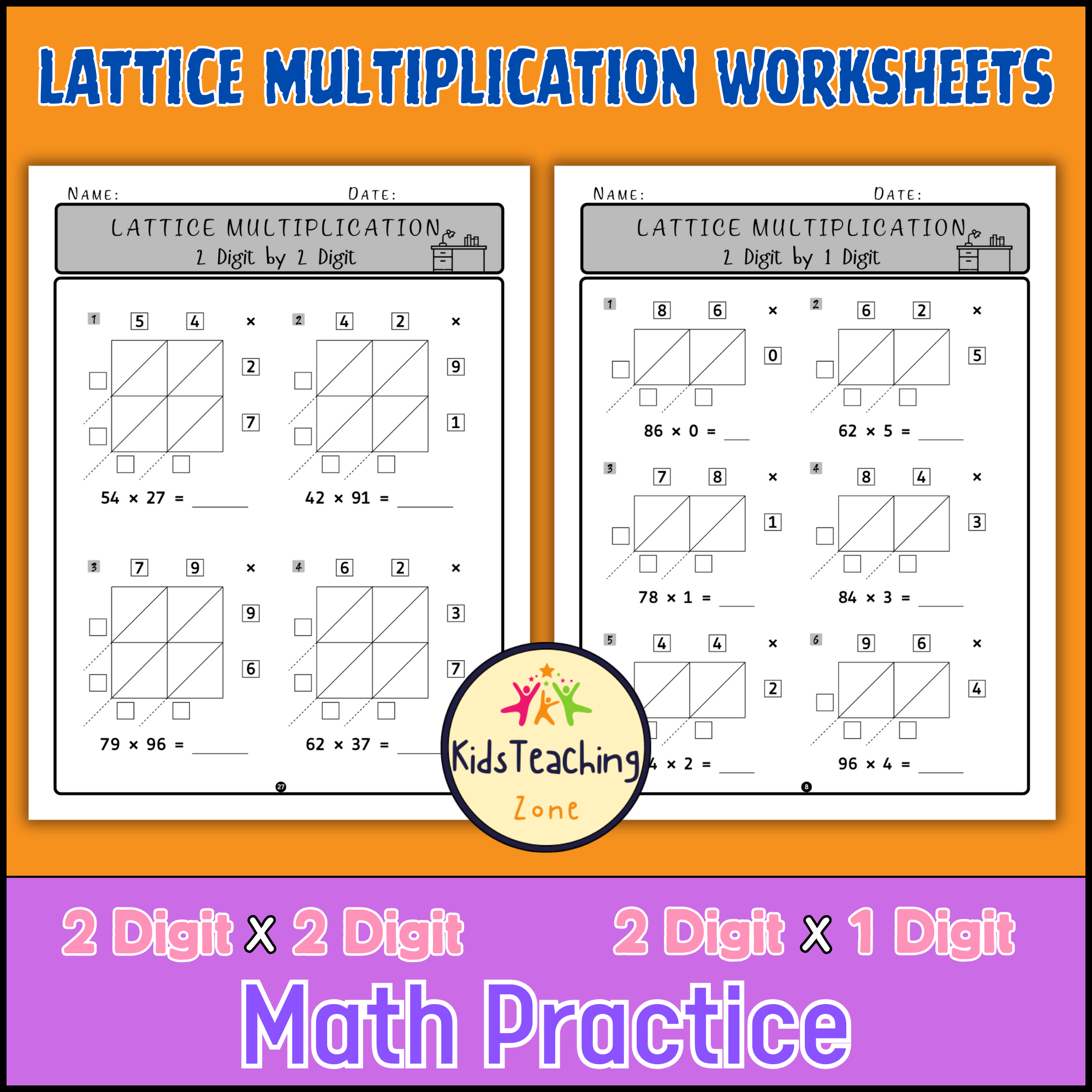 lattice math worksheets