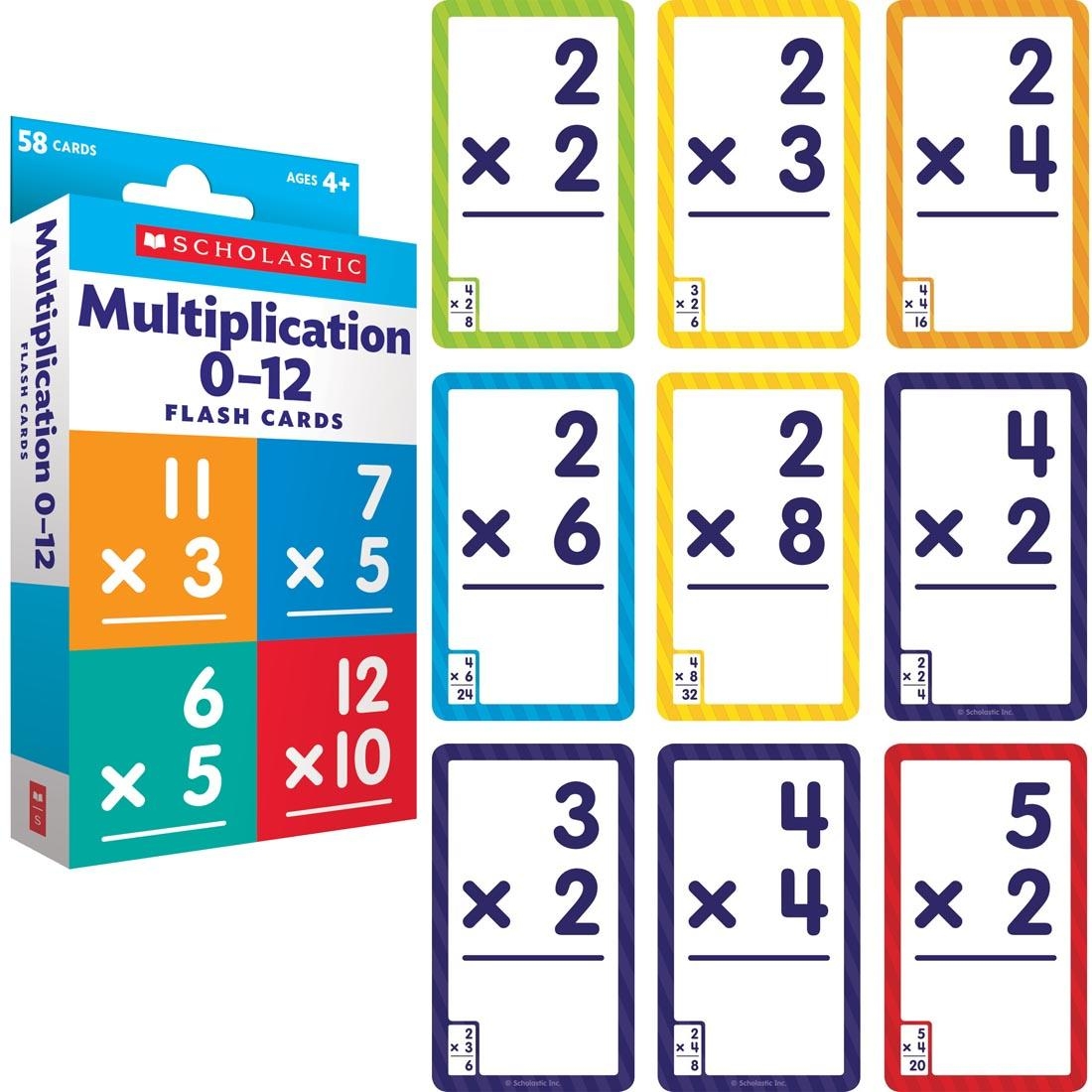 Multiplication 0 12 Flash Cards By Scholastic