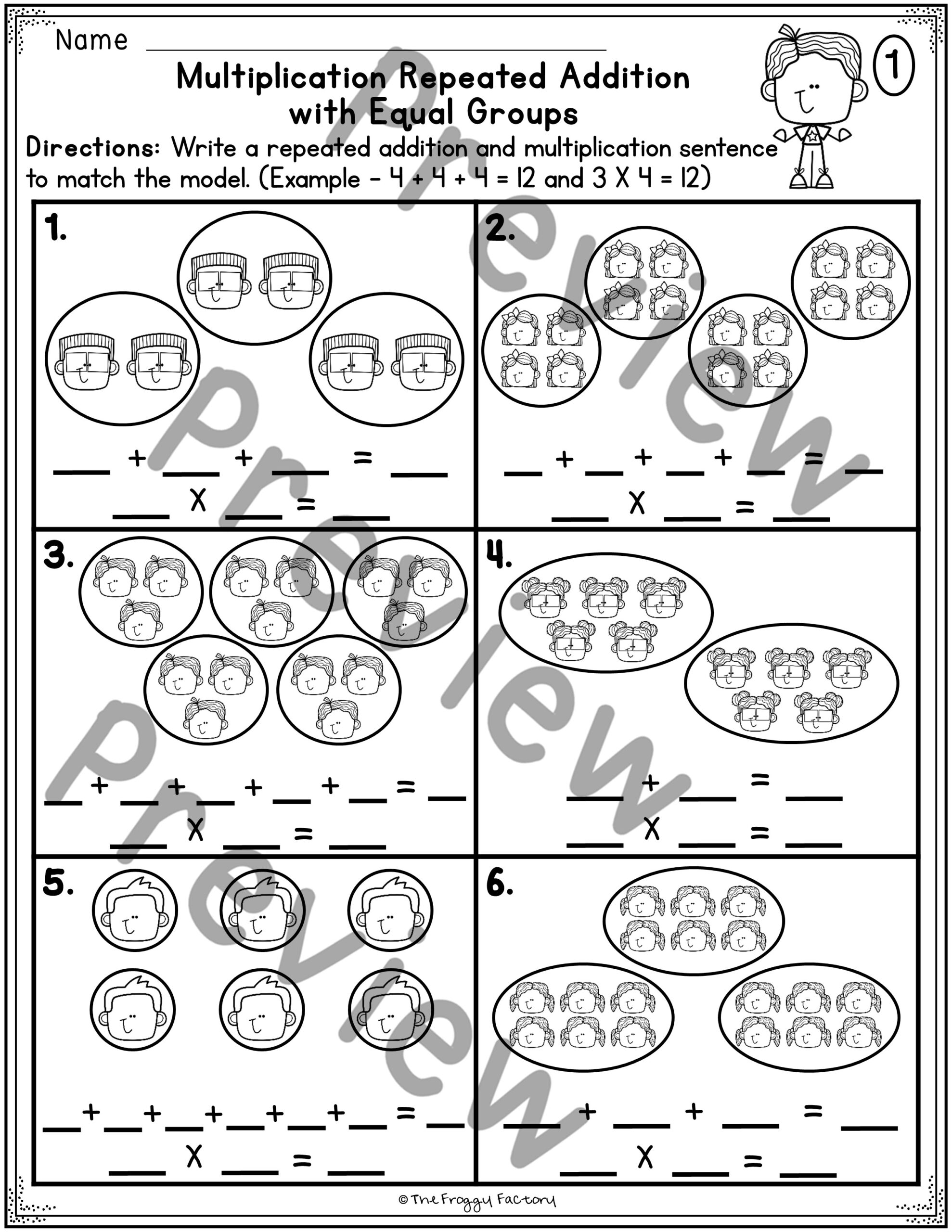 repeated addition worksheets