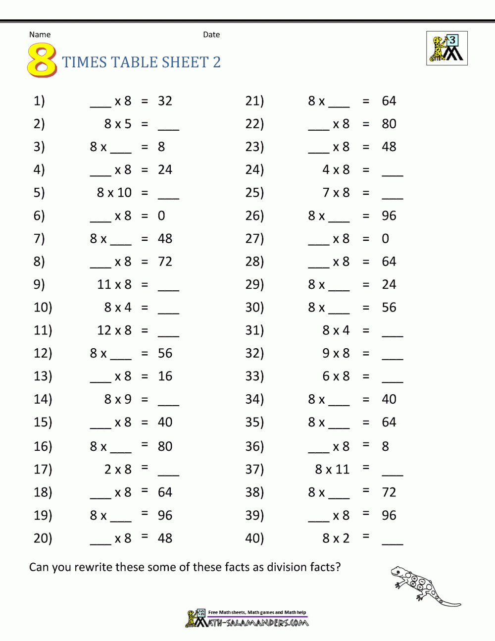printable 3rd grade math worksheets