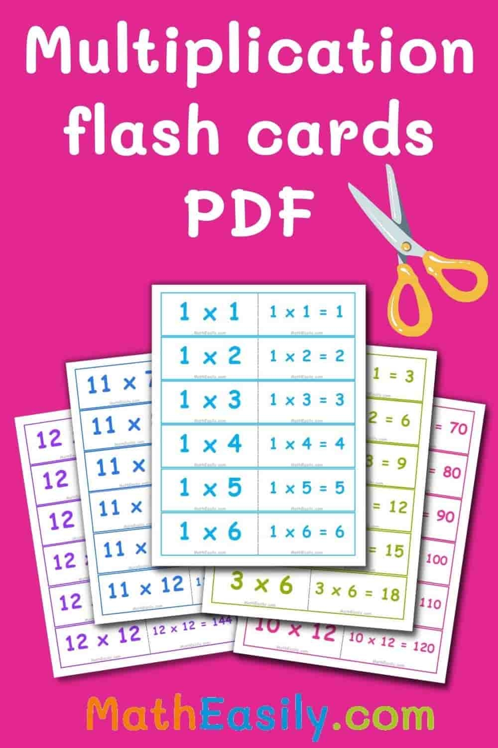 multiplication flashcards pdf