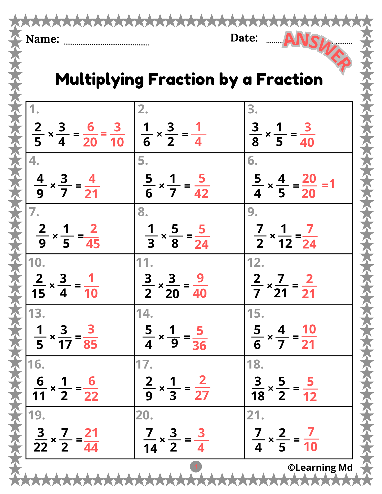 Multiplying Fractions By A Whole Numbers Fractions Mixed Numbers Worksheets Made By Teachers