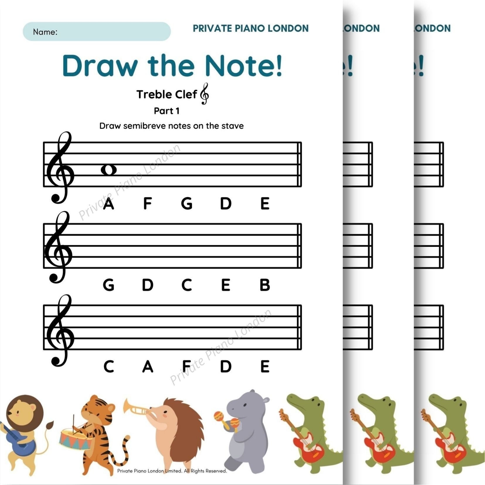 note reading worksheet