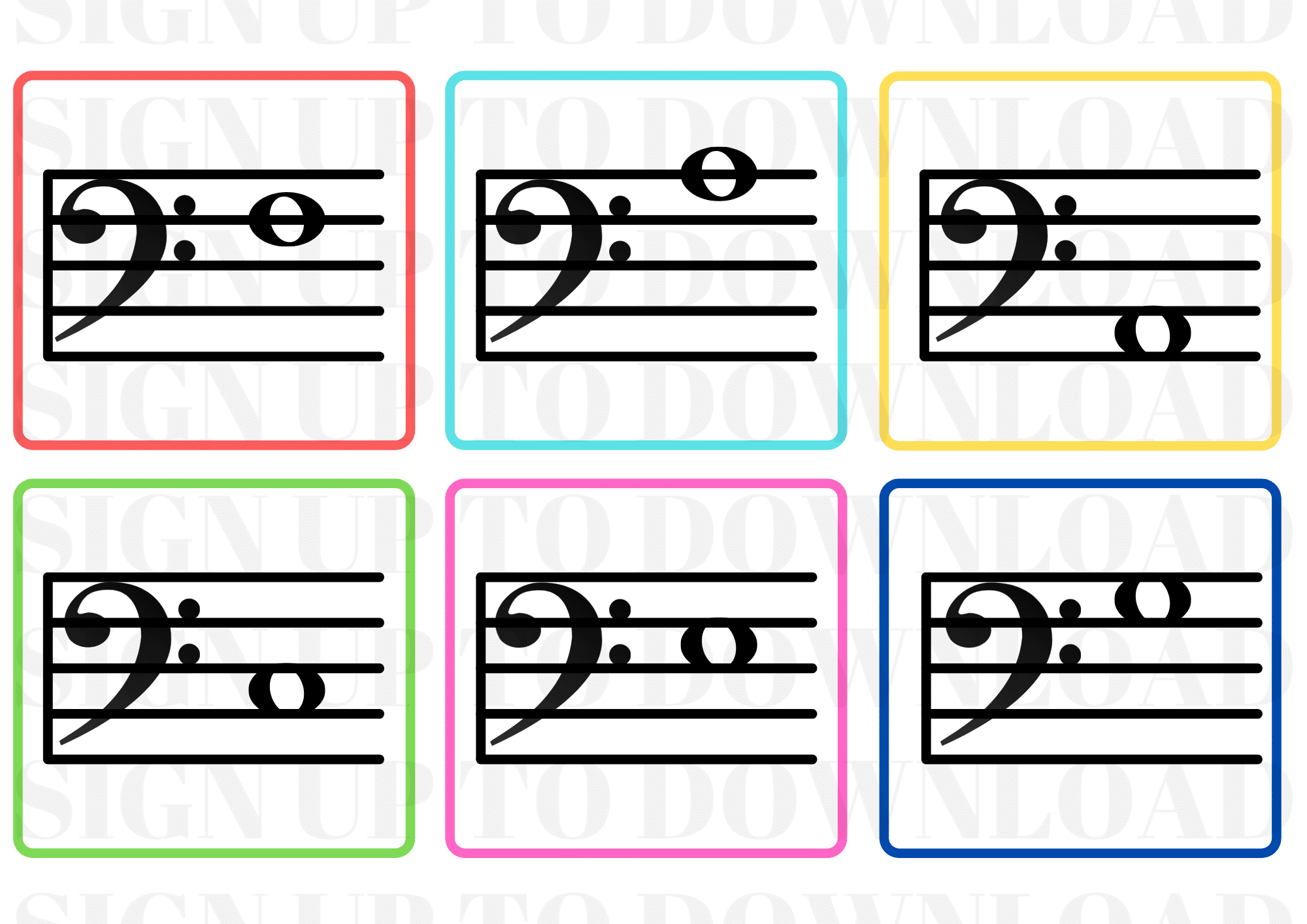 Musical Notes Flash Cards Schools Music Market