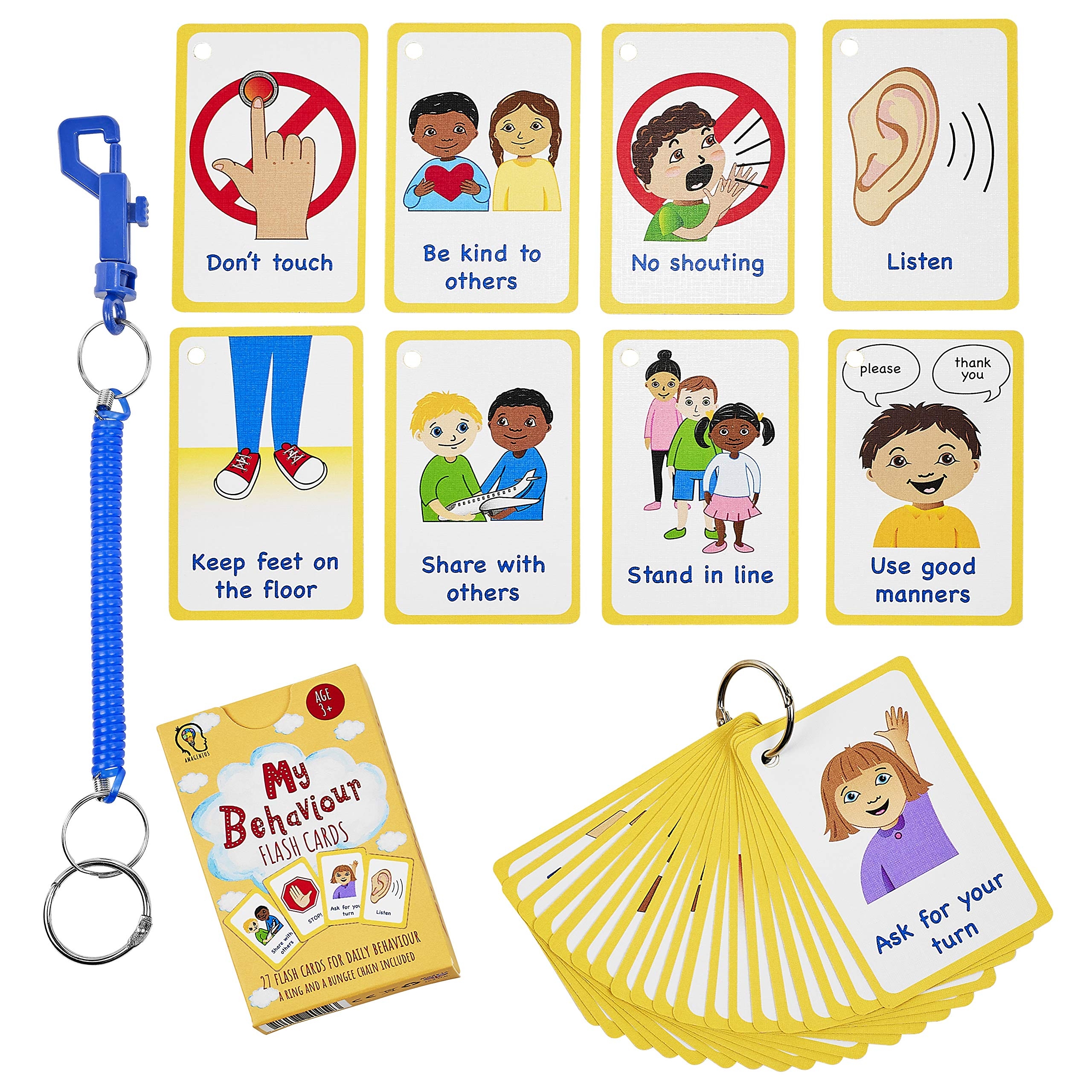 My Behaviour Cards 27 Flashcards For Visual Aid Special Ed Speech Delay Non Verbal Children And Adults With Autism Or Special Needs Flash Cards Amazon Canada
