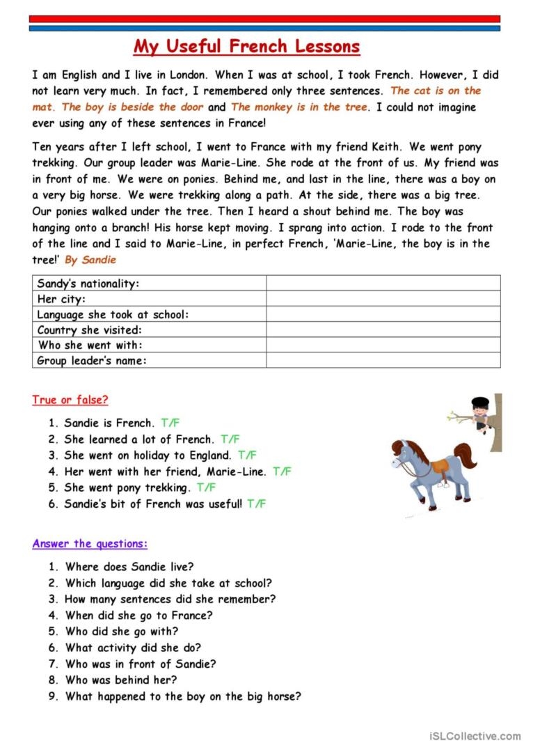 My Useful French Lessons General Gra English ESL Worksheets Pdf Doc