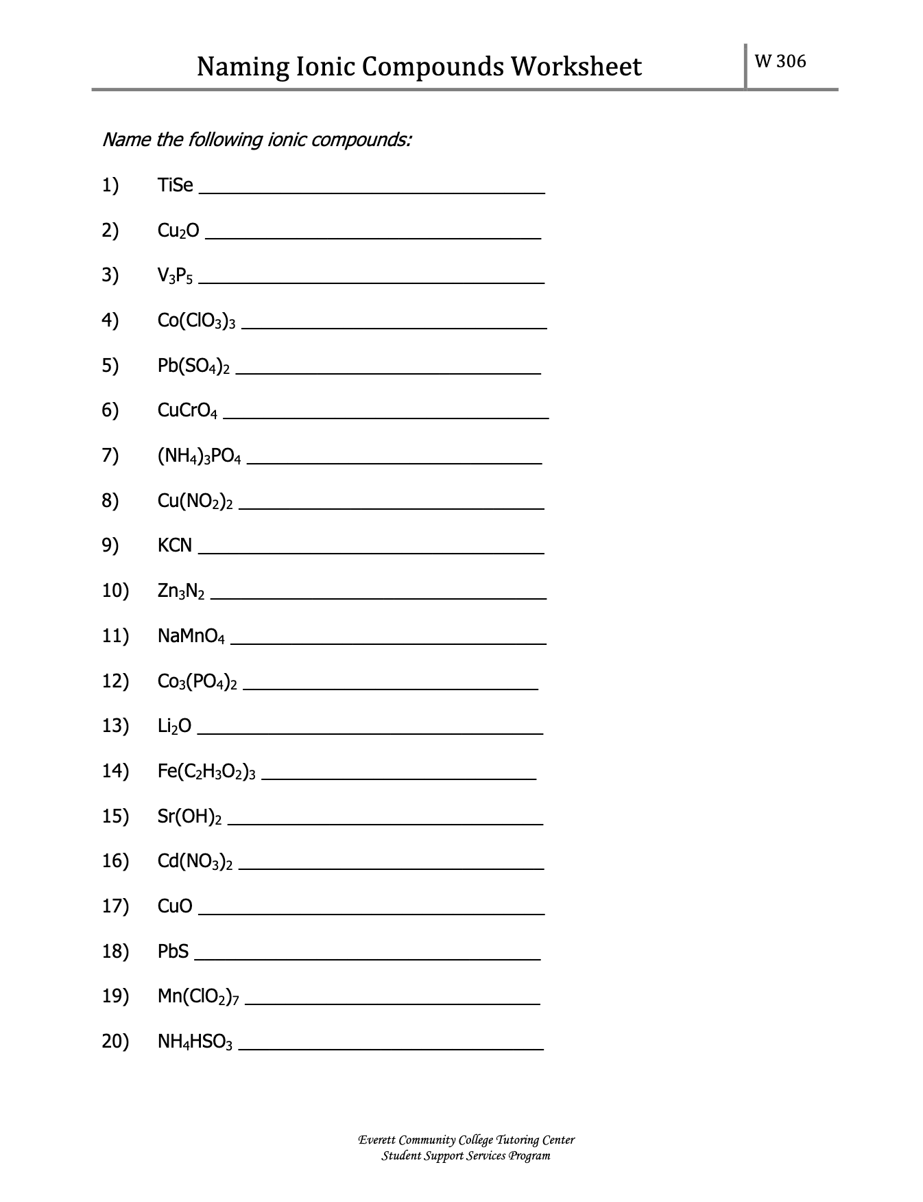Naming Ionic Compounds Worksheets Practice Naming And Writing Formulas CompoundWorksheets