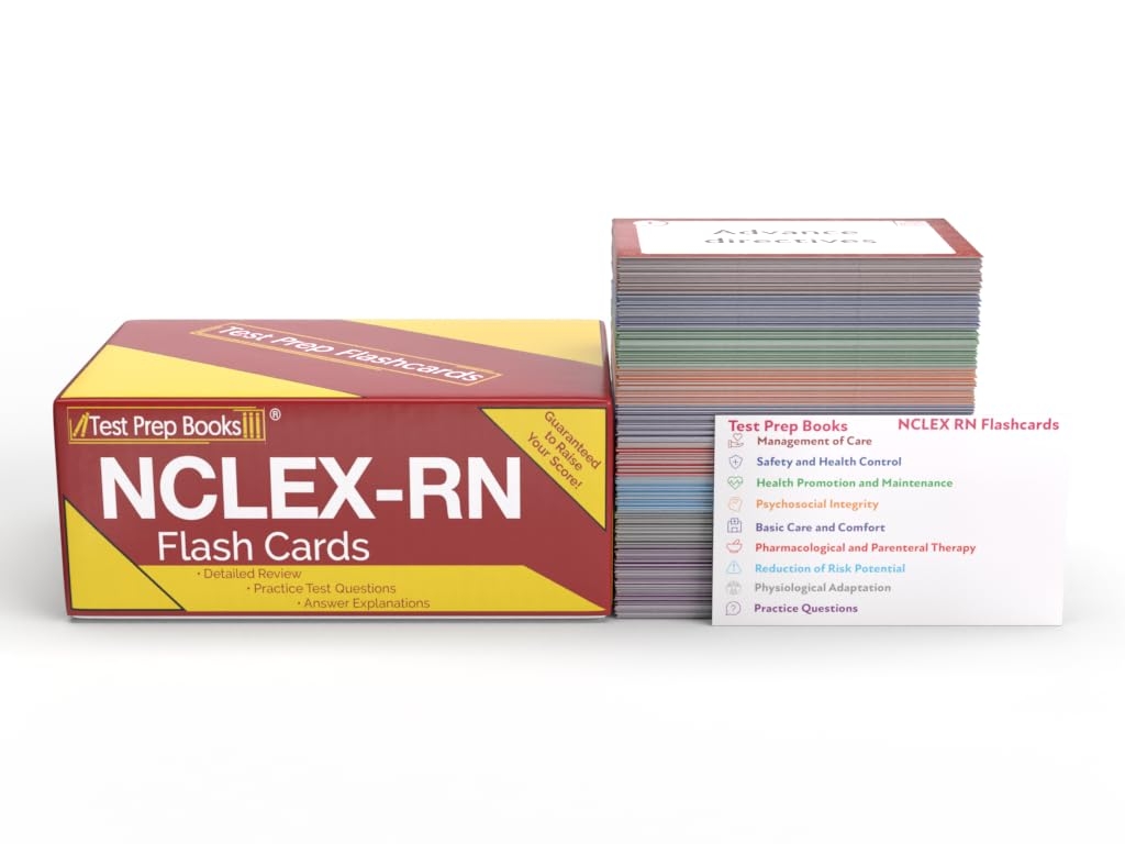 NCLEX RN Examination Prep Flashcards NCLEX RN 2022 And 2023 Flash Cards Study Guide And Practice Test Question Review 2nd Edition Test Prep Books Amazon de Books