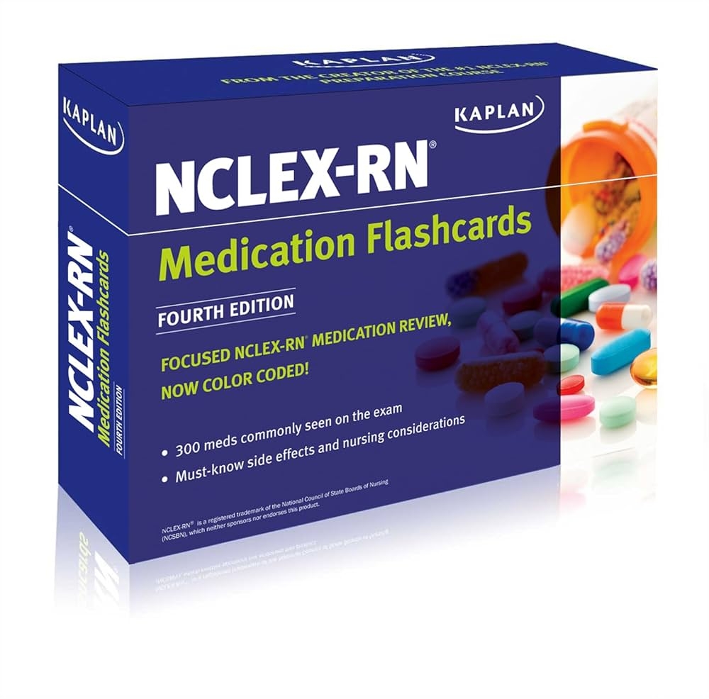 NCLEX RN Medication Flashcards Kaplan Amazon de Books