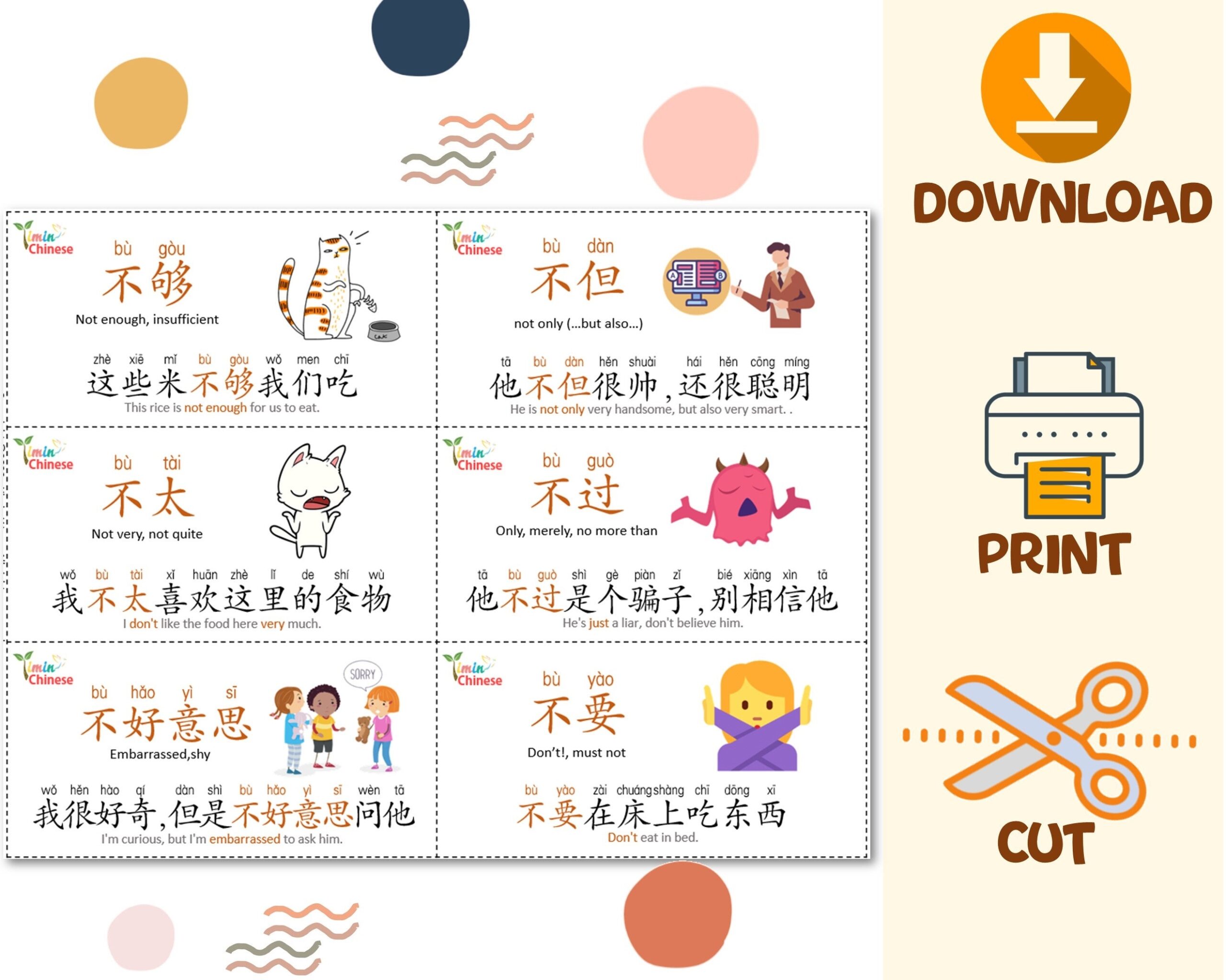 NEW 3 0 HSK1 Flashcards 500 HSK1 Words Sentences color Coded double Sizes Chinese Flashcard Pdf digital Download Etsy UK