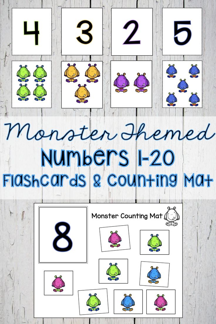 monster math flashcards