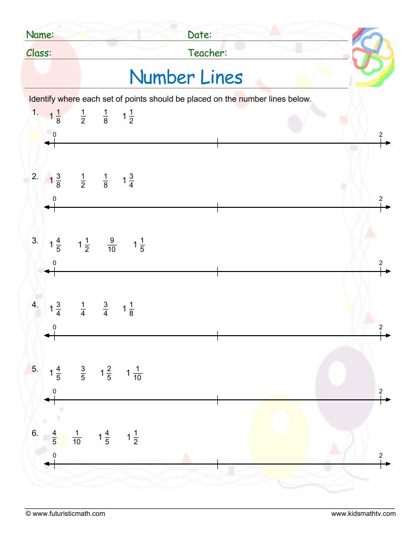 Number Line Worksheets Pdf Printable Math Champions