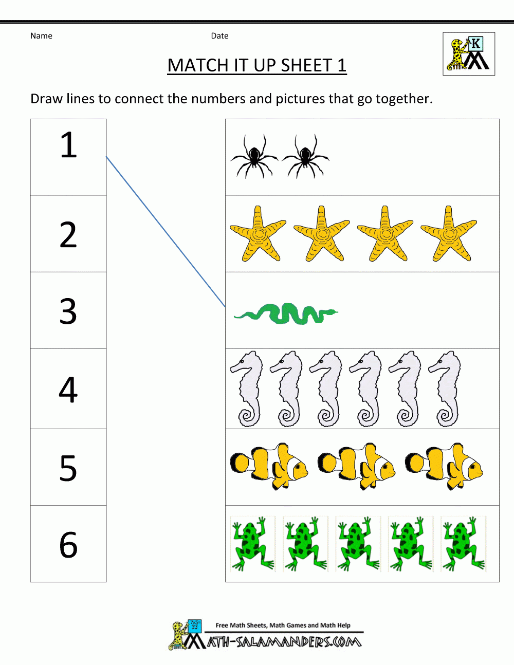 math worksheets for kindergarten