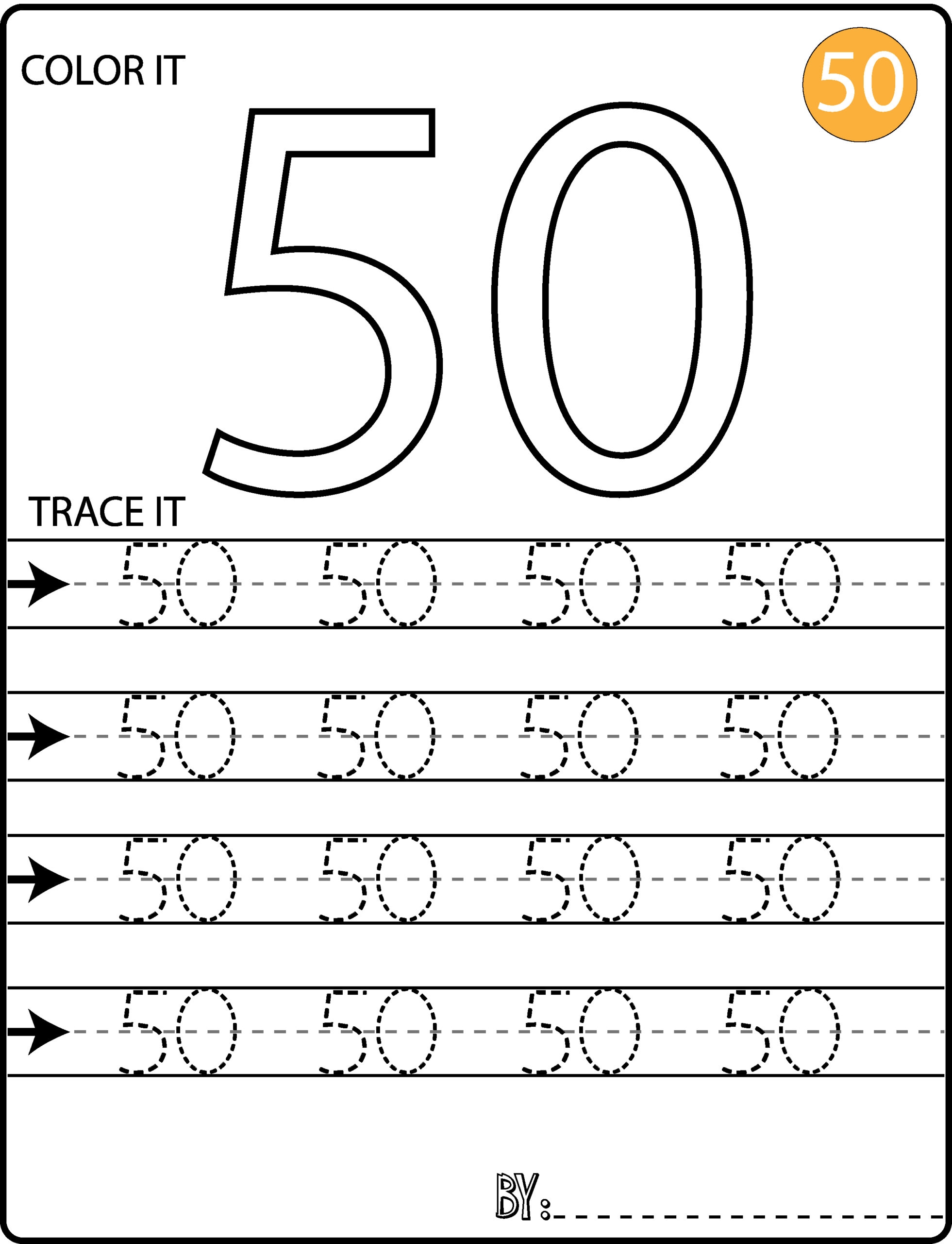 Numbers Tracing For Preschoolers 1 50 Kindergarden Worksheets Made By Teachers