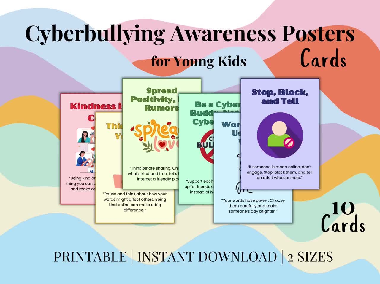 Online Security Awareness Flash Cards For Young Kids Practice For Security Anti bullying Week Teachers And Counselors Cyberbullying Etsy Australia