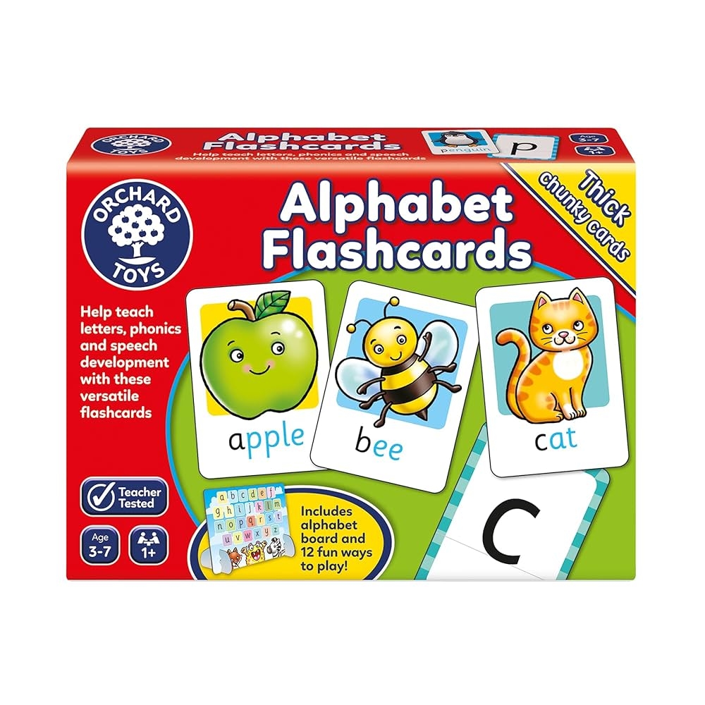 Orchard Toys Alphabet Flashcards 26 Educational Double Sided Flashcards Teach The Letters Of The Alphabet Perfect For Kids Age 3 7 Educational Toy Amazon de Spielzeug