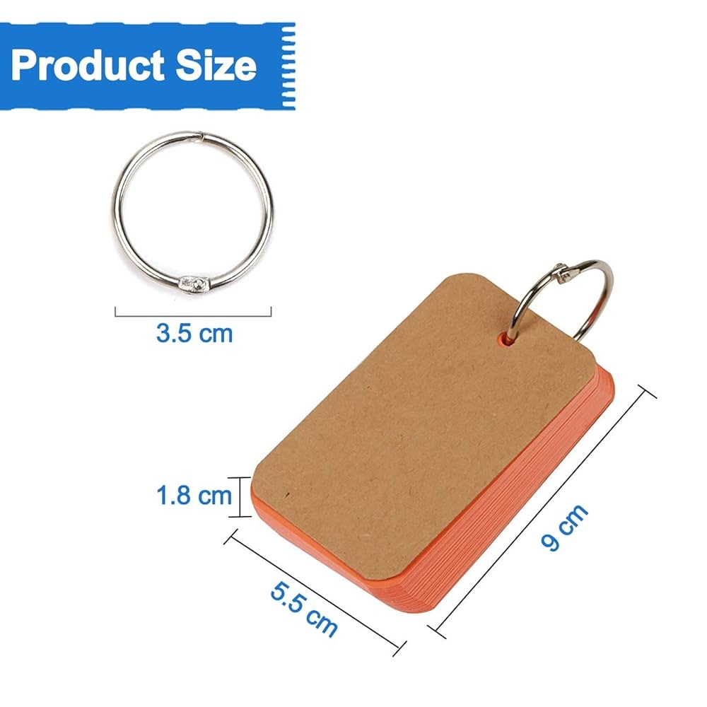 Pack Of 6 Flashcards Pocket XCOZU Flashcards With Ring Vocabulary Learning Ring Notepad Flashcards With Ring Mini Index Cards Blank Flashcards On The Go 90 X 55 Mm 300 Sheets Amazon de 