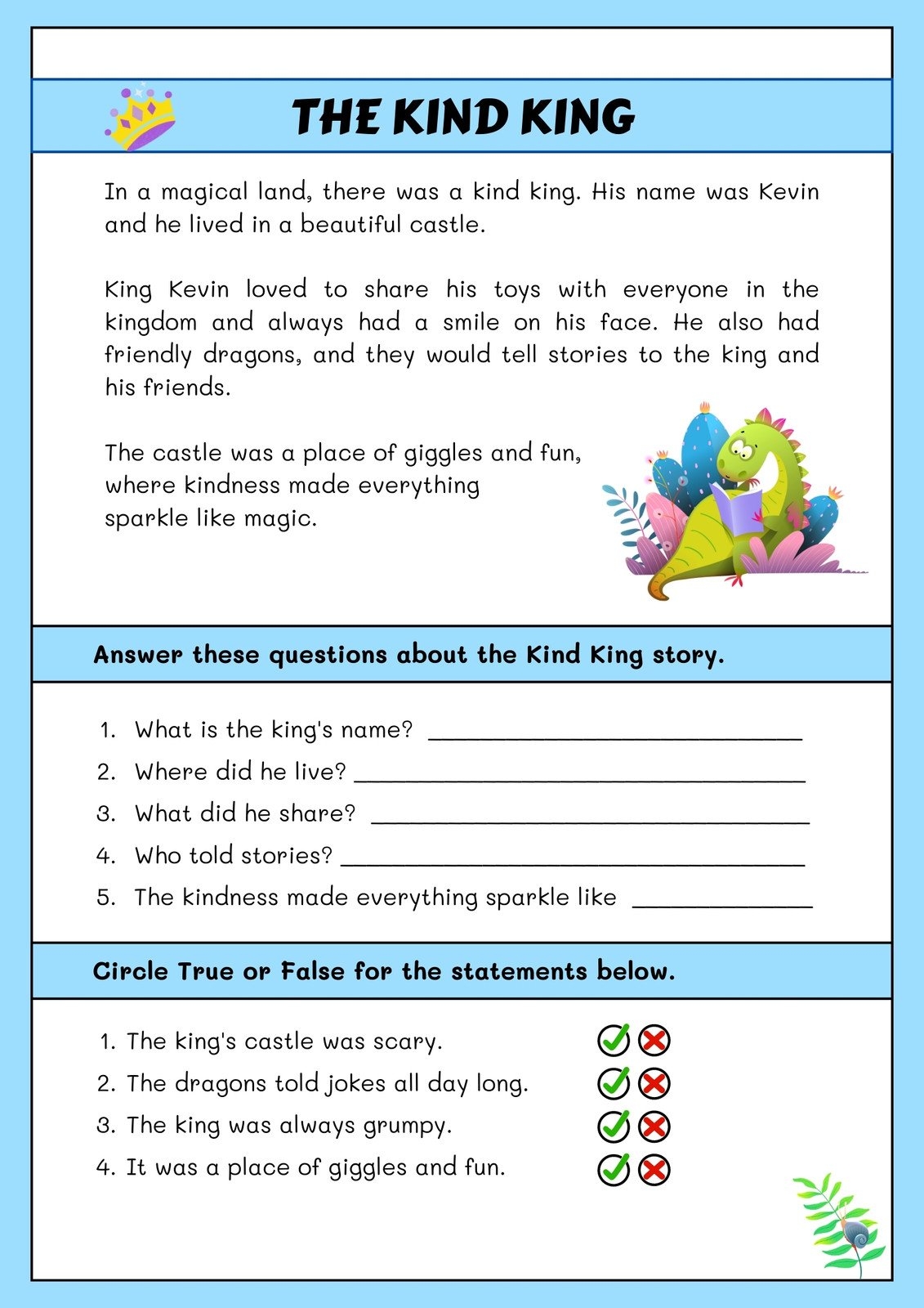 Page 2 Free Printable 2nd Grade Reading Worksheet Templates Canva