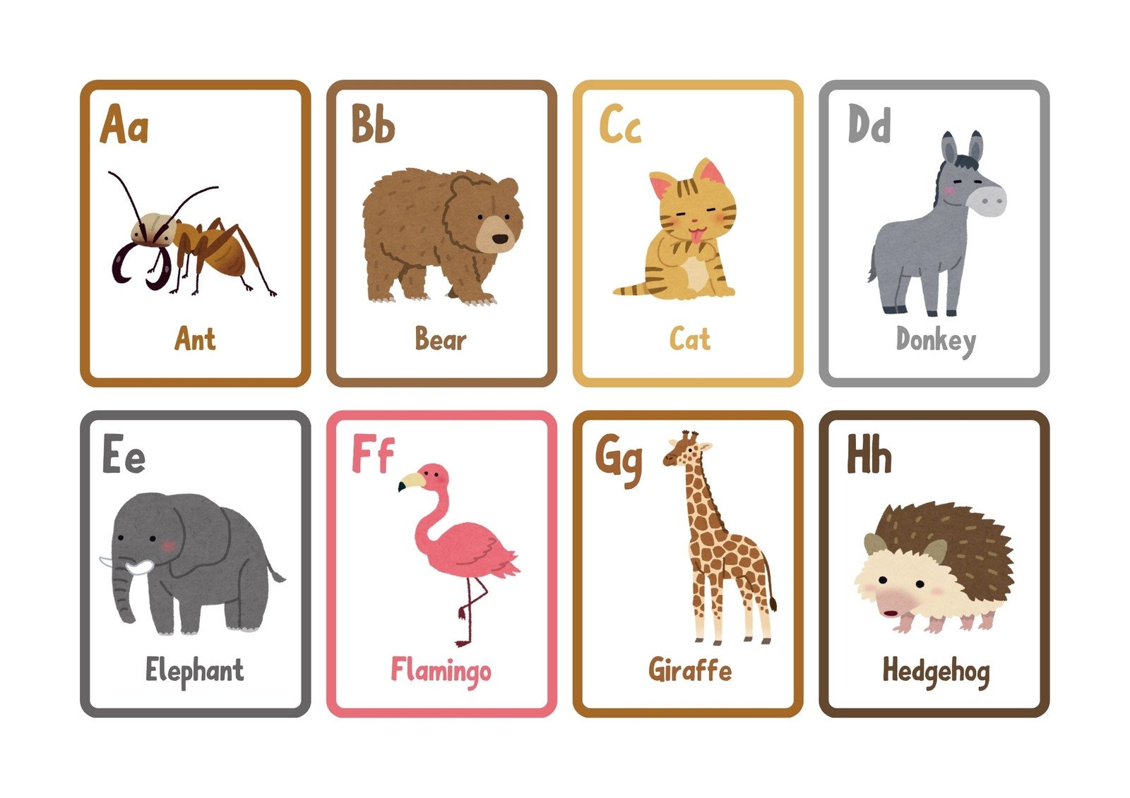 Page 3 Free Animal Flashcards To Customize And Print Canva