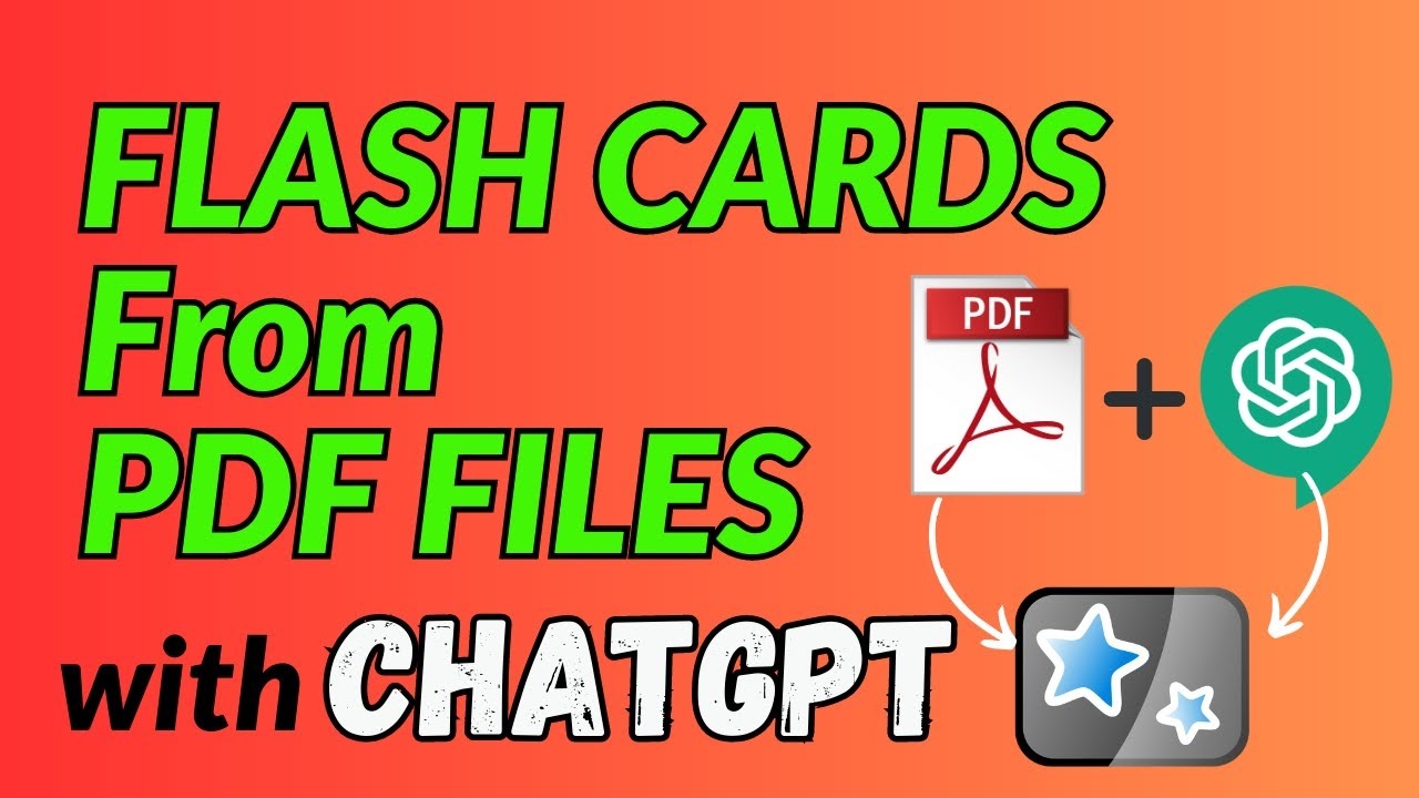 PDF Files To FLASH CARDS Automate YOUR Learning With ChatGPT Tutorial YouTube