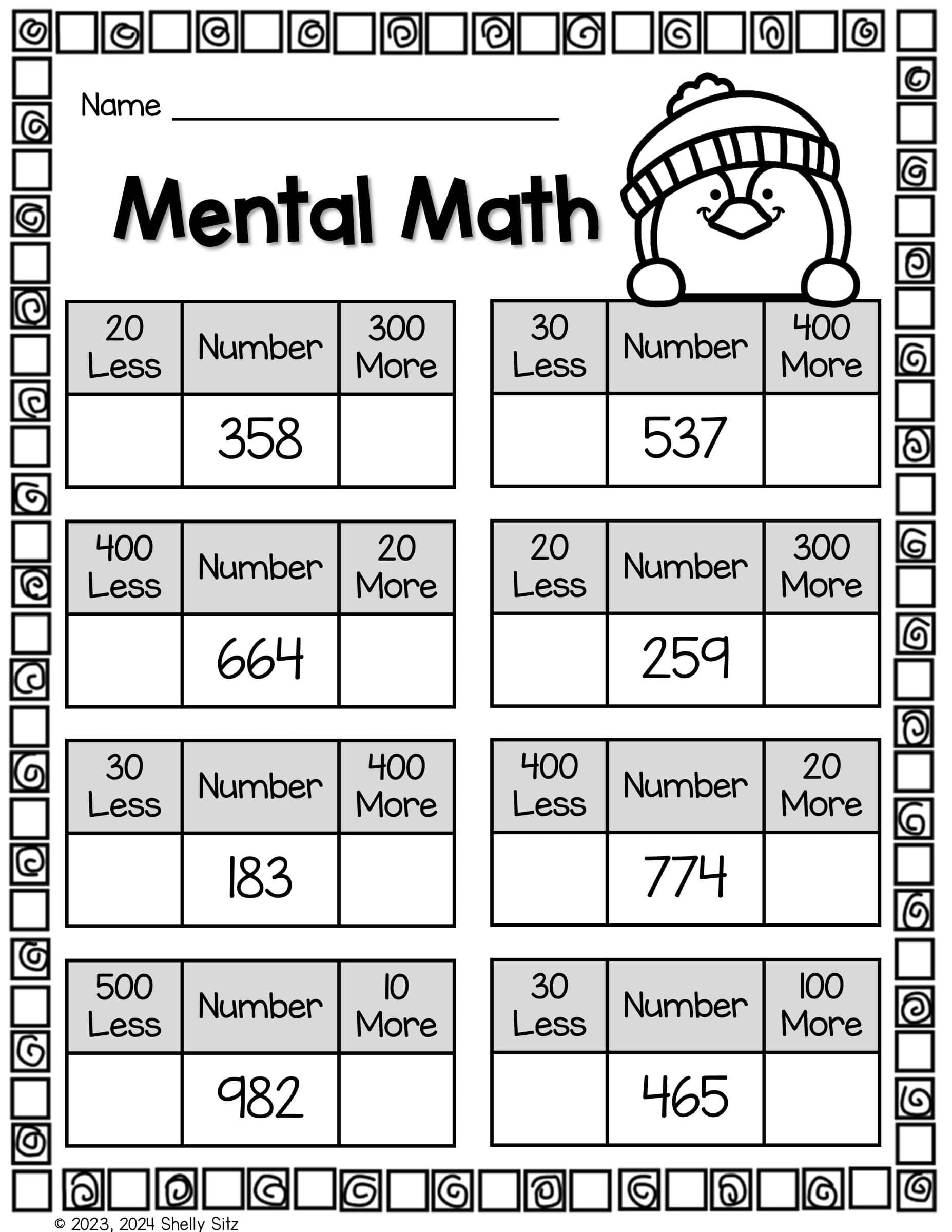 math worksheets grade 2
