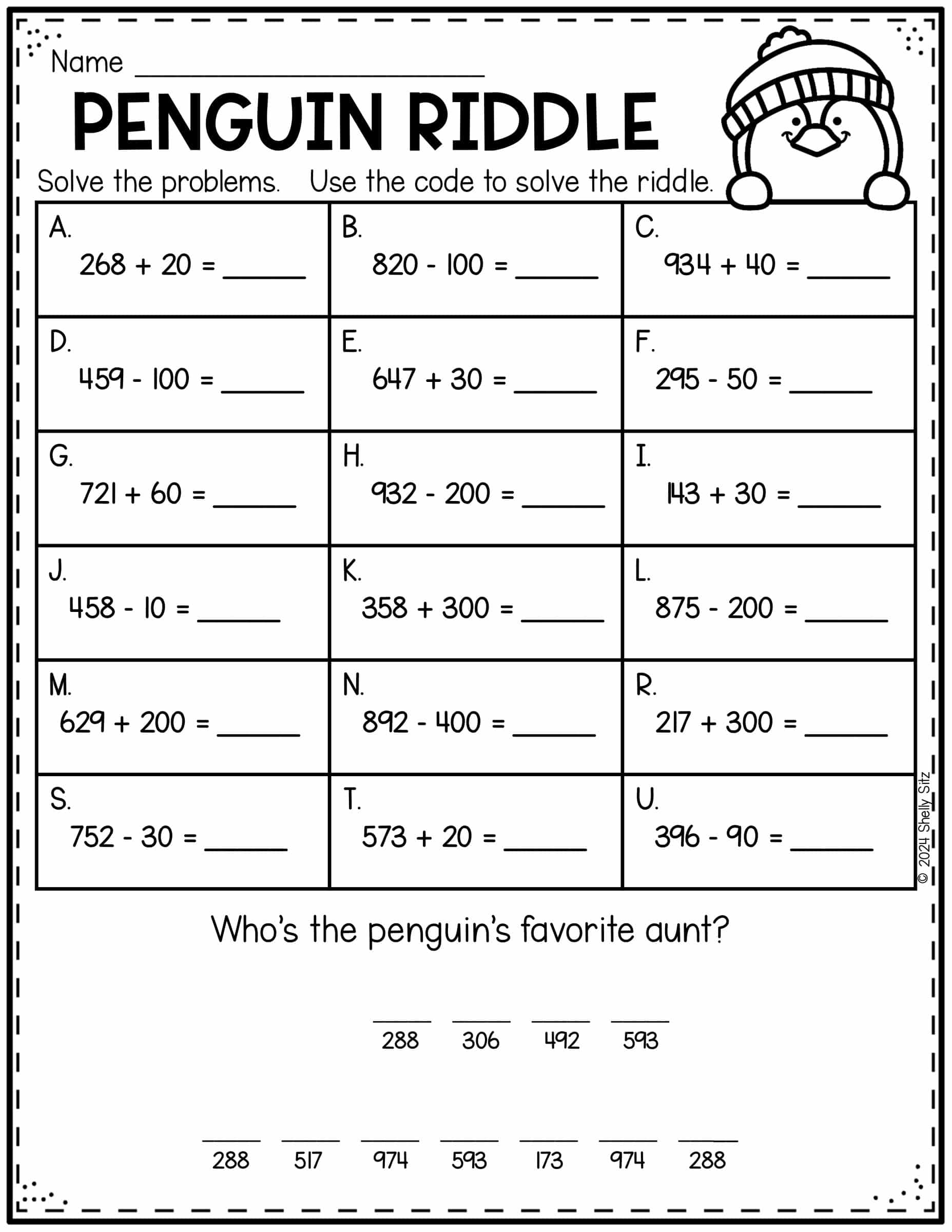 printable math worksheets 2nd grade