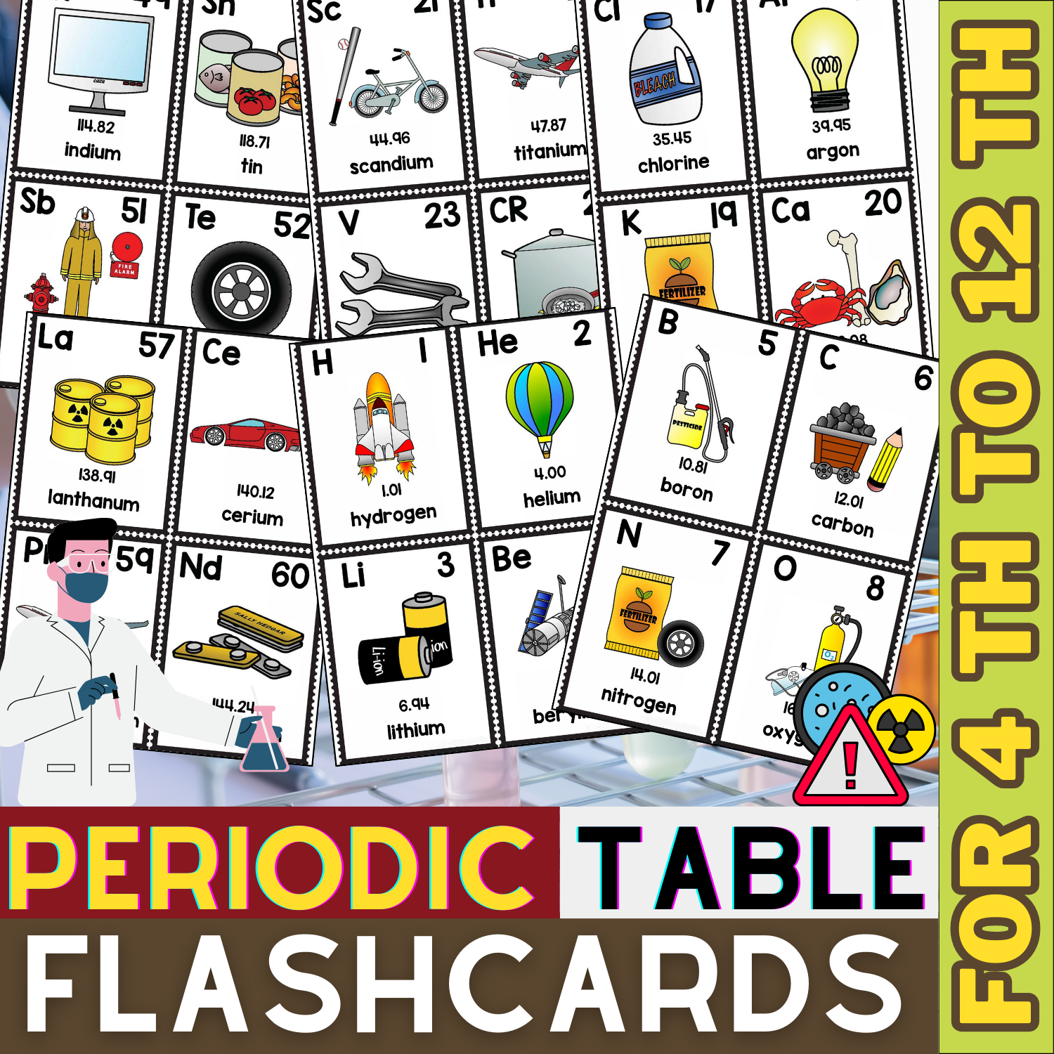 Periodic Table Of Elements Flashcards Chemistry Activities For 4th To 12th Made By Teachers Periodic Table Of Elements Flashcards Chemistry Activities For 4th To 12th Made By Teachers
