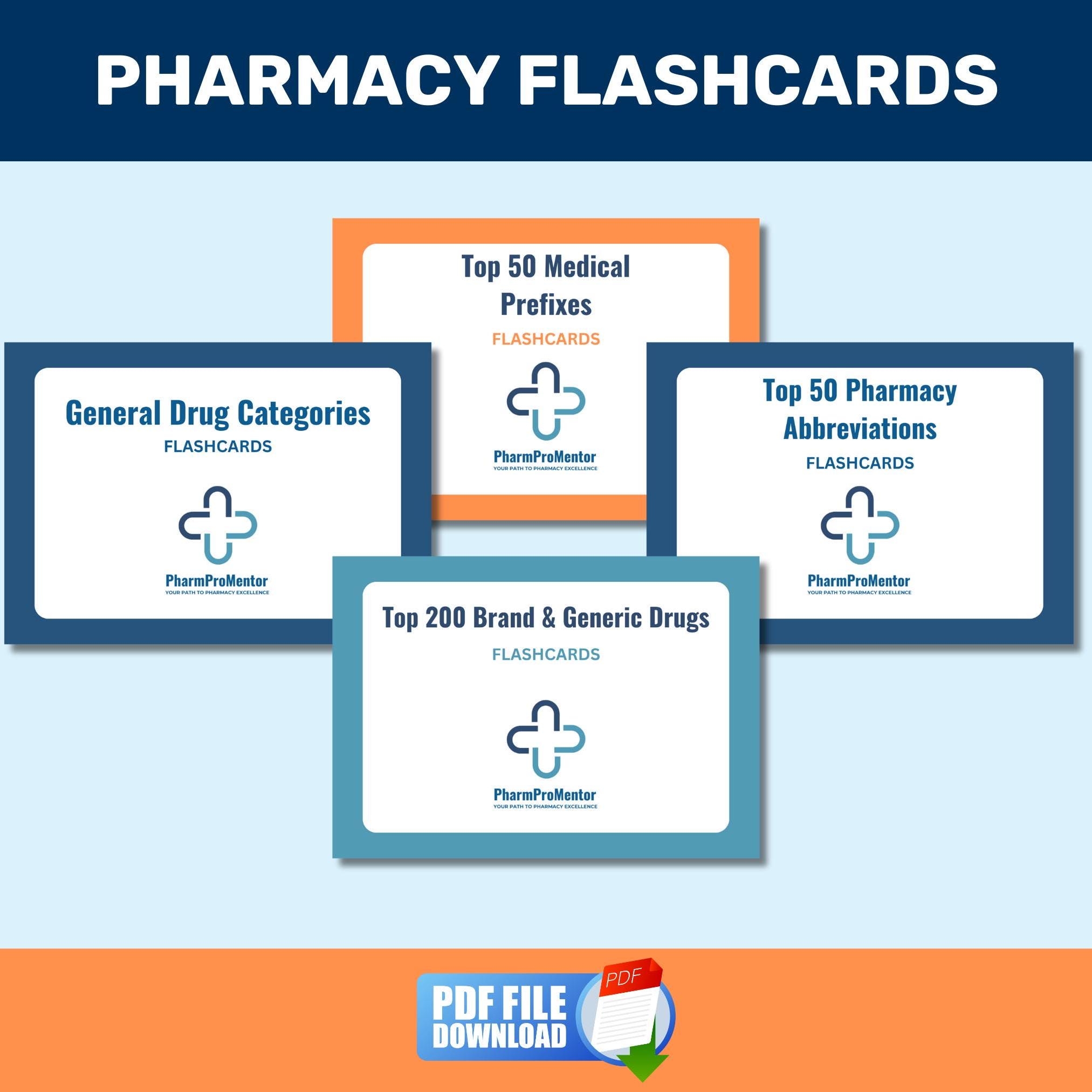 Pharmacy Flashcards Bundle Drug Categories Top 200 Drugs Medical Prefixes RX Abbreviations Instant Download PDF Pharm Tech Study Aid Etsy Canada