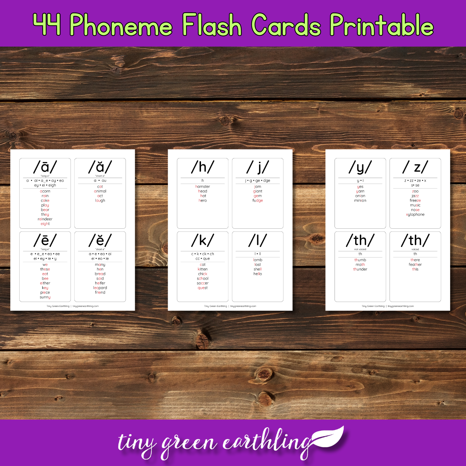 44 phonemes flashcards pdf