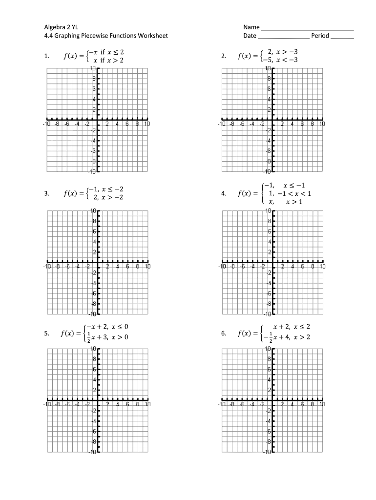 Piecewise Function Worksheet Fill Out amp Sign Online DocHub Worksheets Library