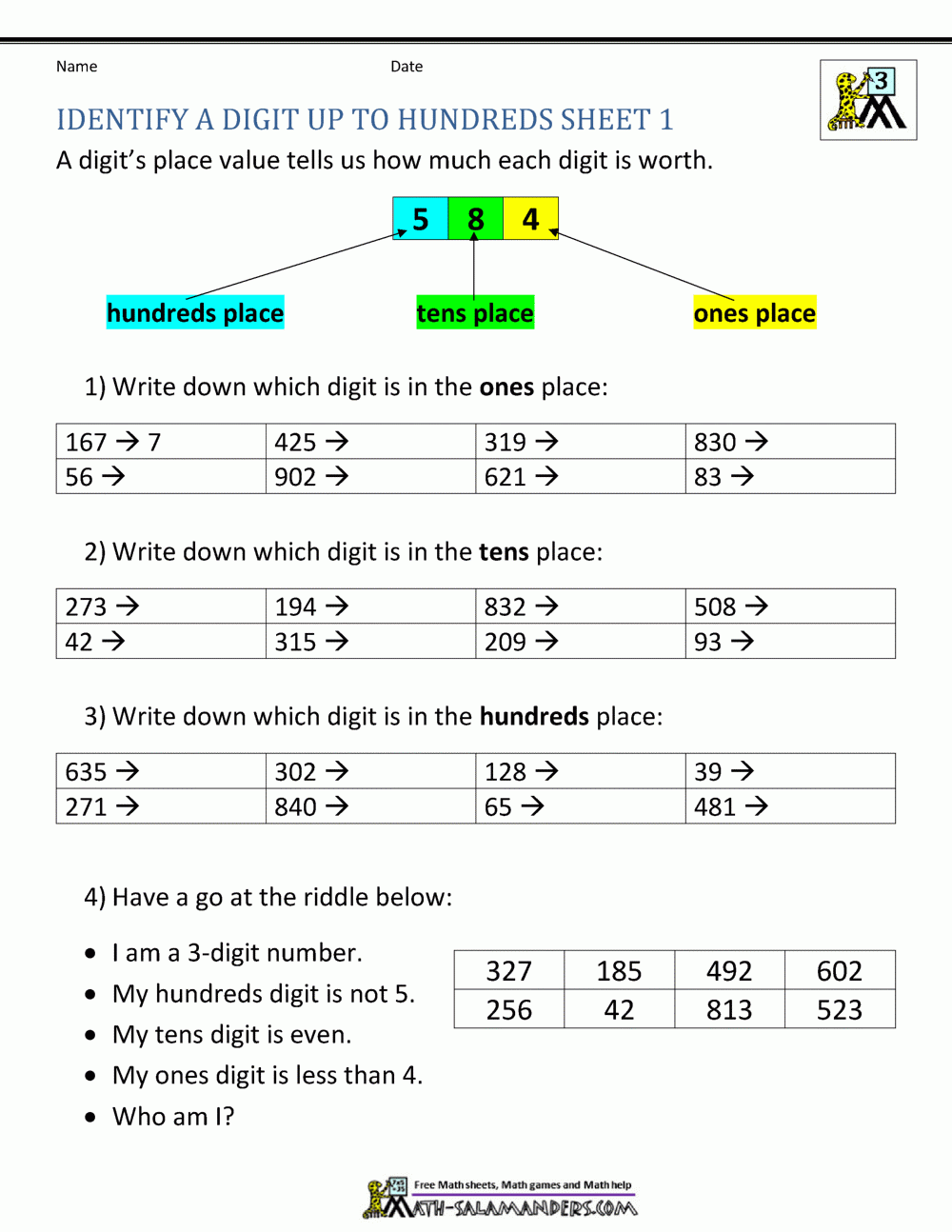 Pin By Mimi Bustami On Math Patterns Place Value Worksheets 2nd Grade Math Worksheets 2nd
