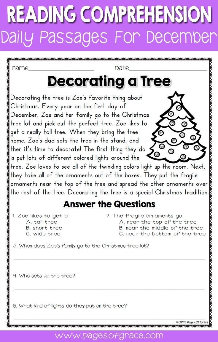 reading comprehension worksheet 4th grade