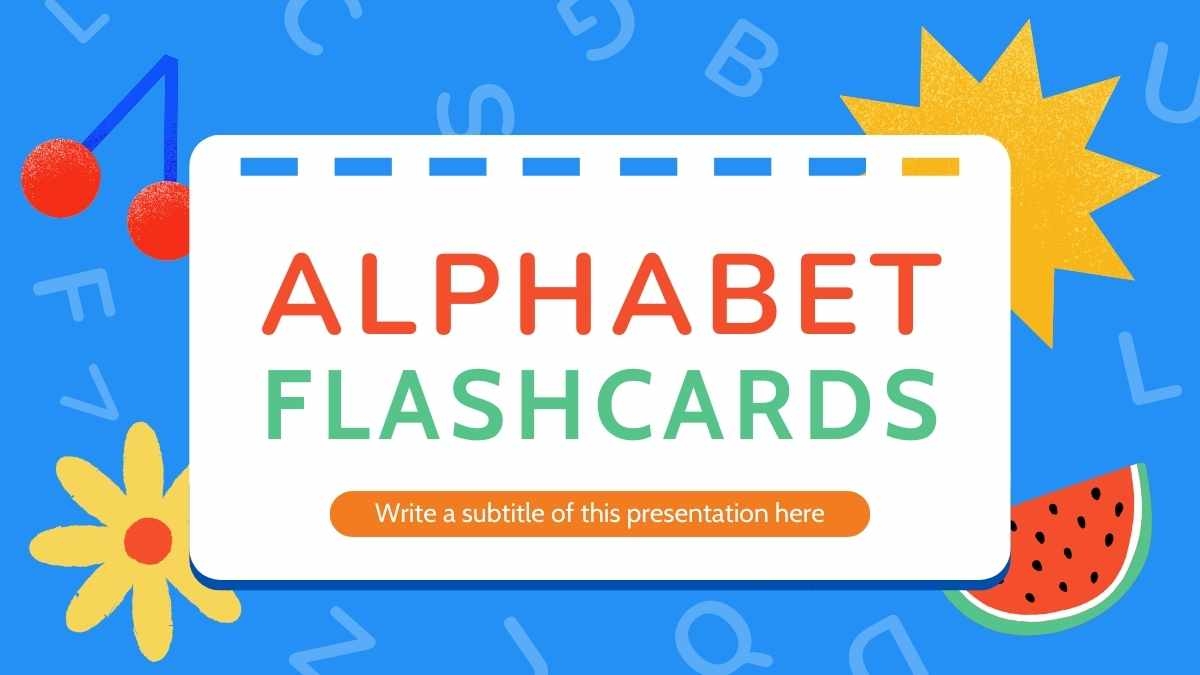 Playful Illustrated Alphabet Flashcards Free PPT Google Slides Template SlidesCarnival Playful Illustrated Alphabet Flashcards Free PPT Google Slides Template SlidesCarnival