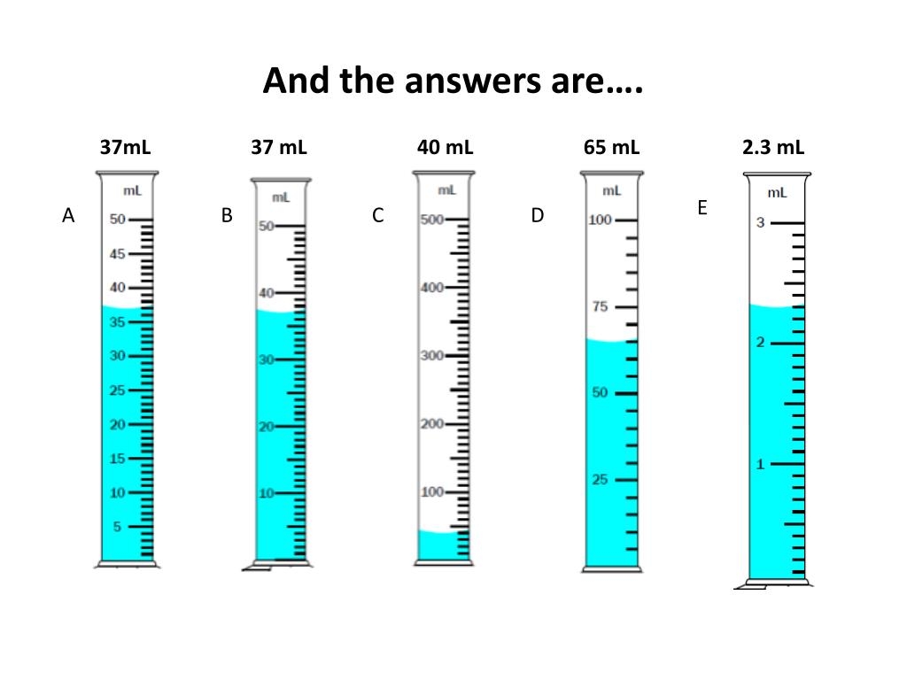 PPT Read Each Graduated Cylinder And Write The Amount Be Sure To Include ML In Your Answer PowerPoint Presentation ID 6825693