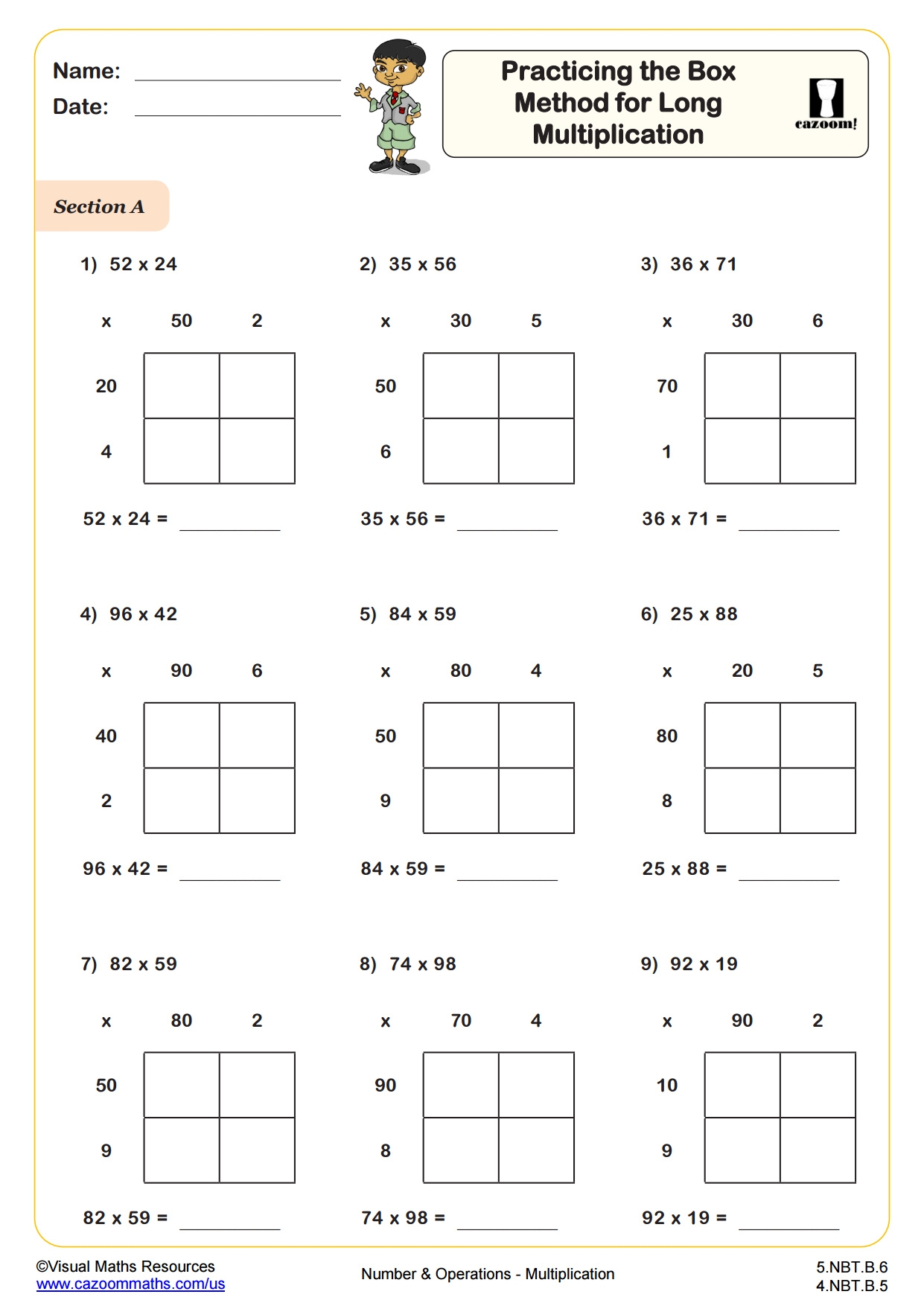 multiplication worksheets grade 5
