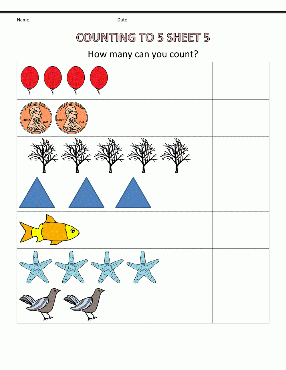 k5 math worksheet