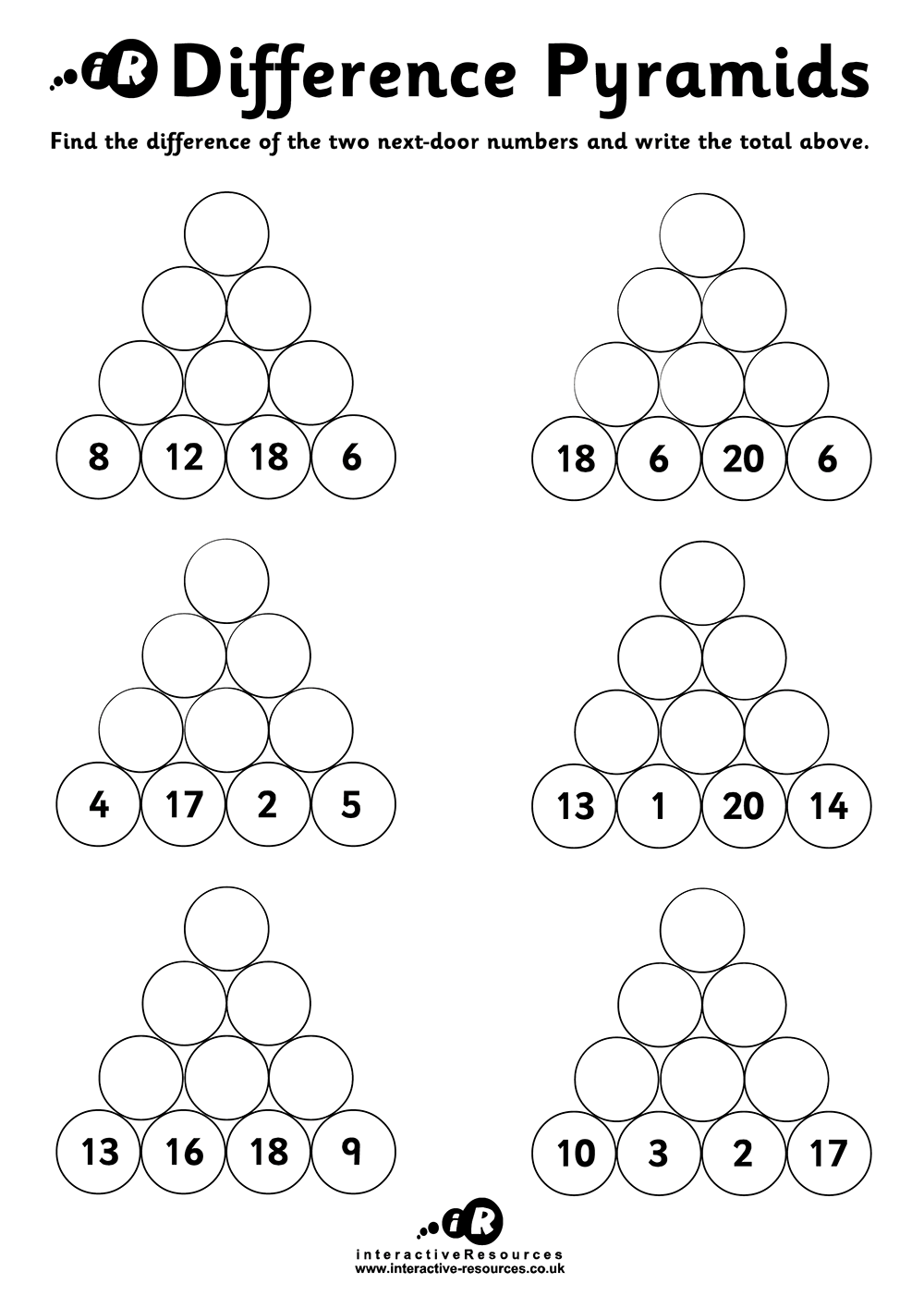Primary Worksheets Supporting Maths Worksheets For IR Online www interactive resources co uk 